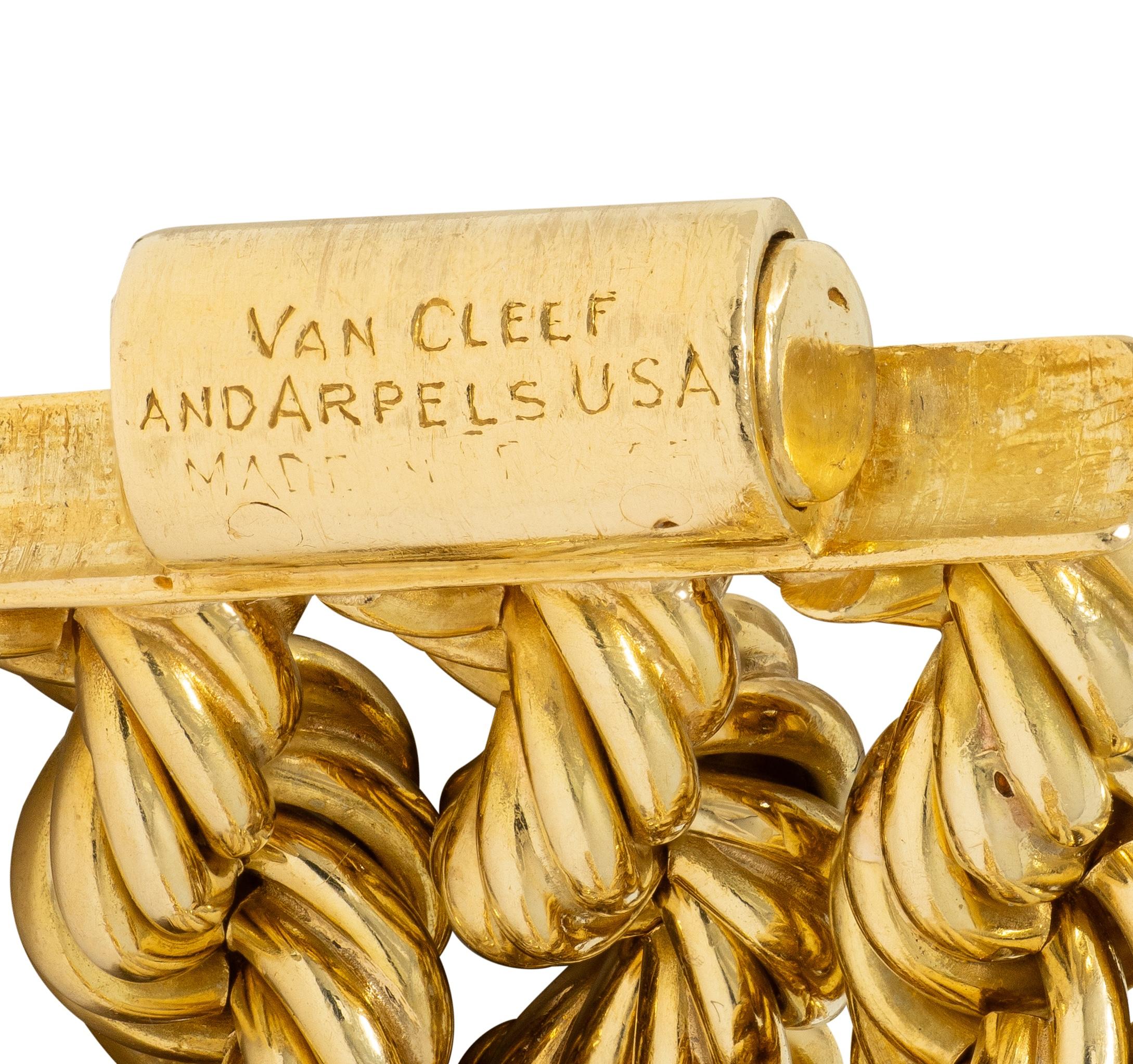 Van Cleef & Arpels 1949 French Diamond 18K Gold Vintage Brooch Necklace