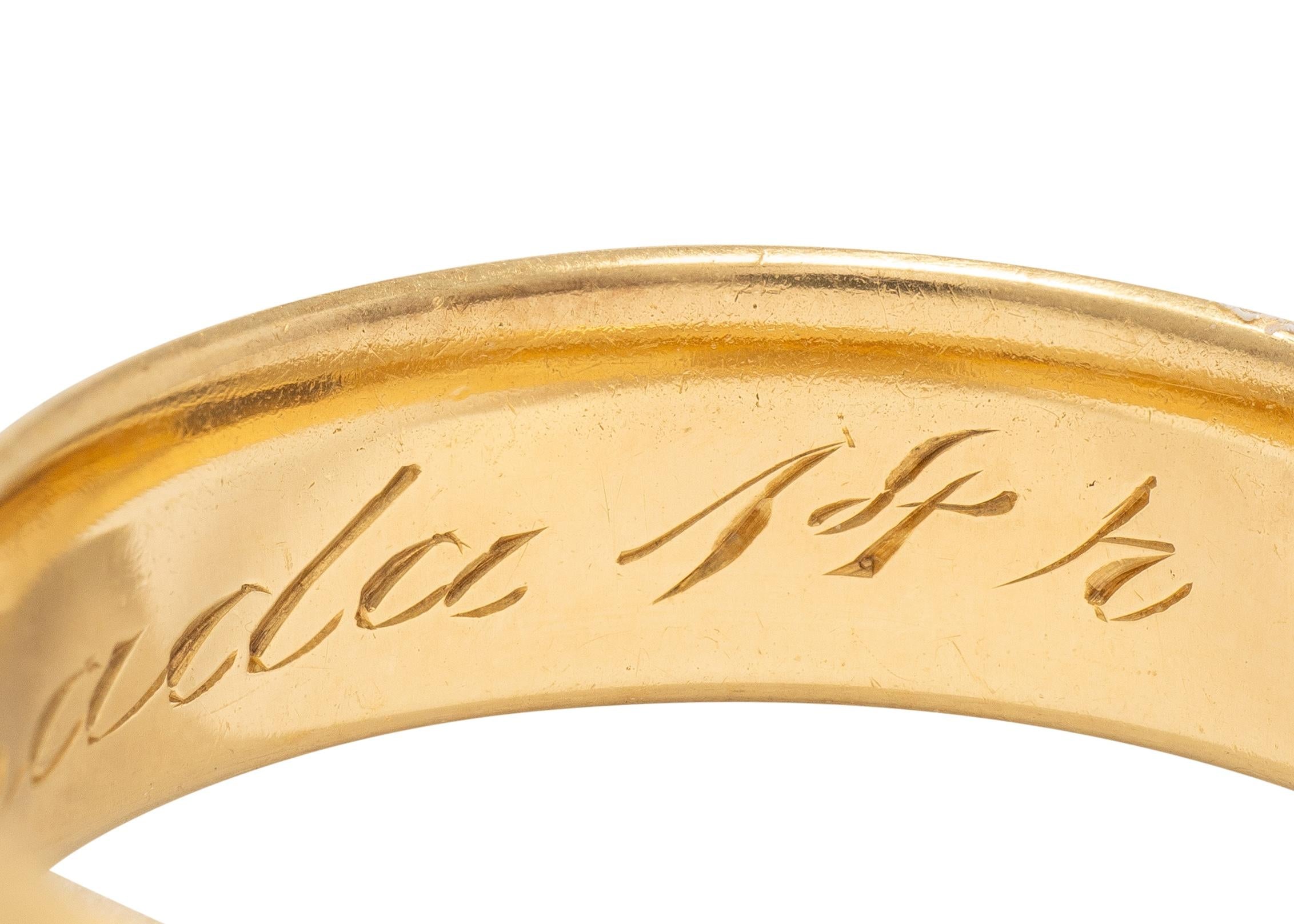 Victorian 18 Karat Yellow Gold Antique Wide Unisex Wedding Band Ring