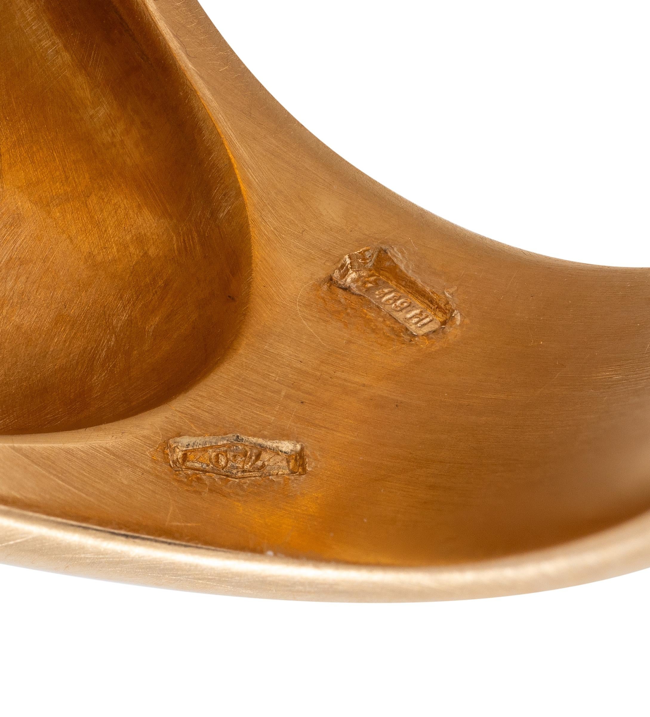 Pomellato Carved Shell 18 Karat Rose Gold Eva Snake Cameo Signet Ring