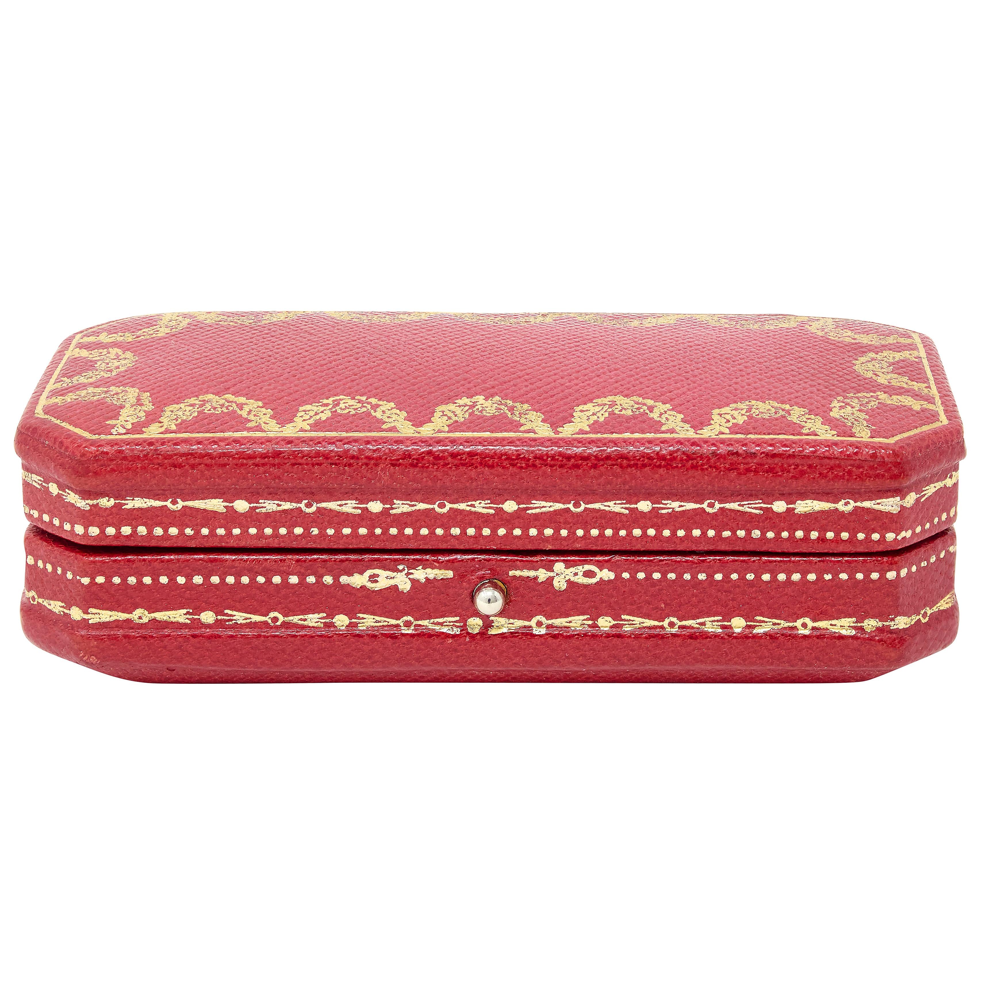 Cartier Emerald Onyx 18 Karat Yellow Gold Panther Cufflinks & Shirt Stud Set