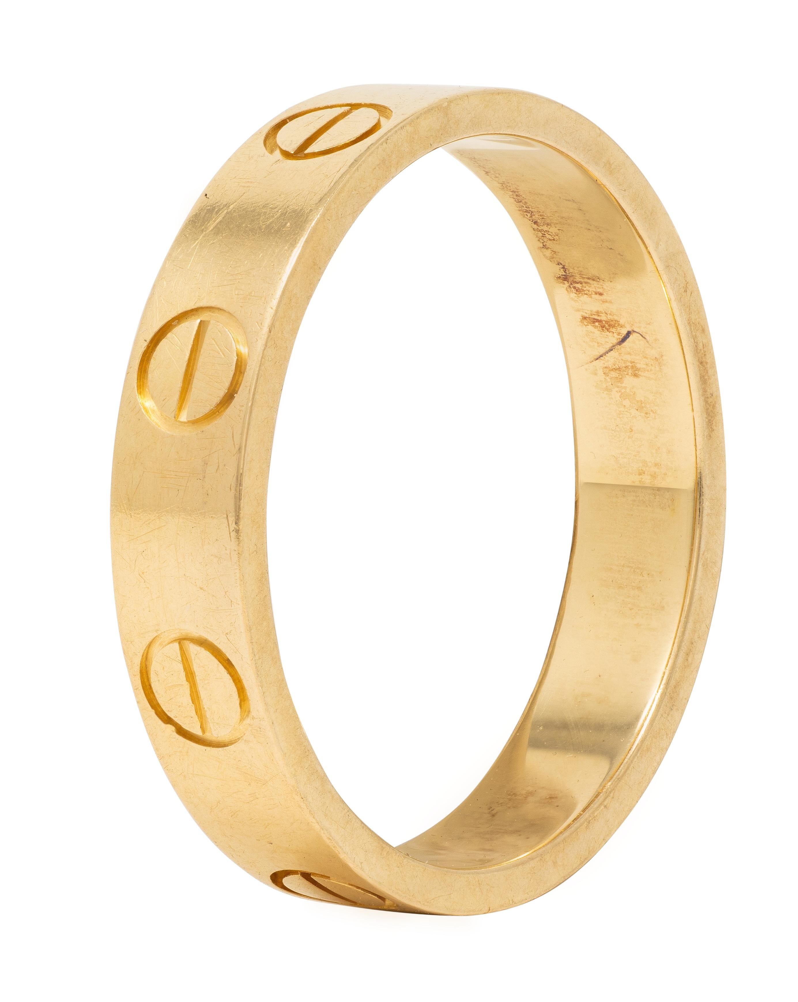 Cartier Contemporary 18 Karat Yellow Gold High Love Unisex Band Ring