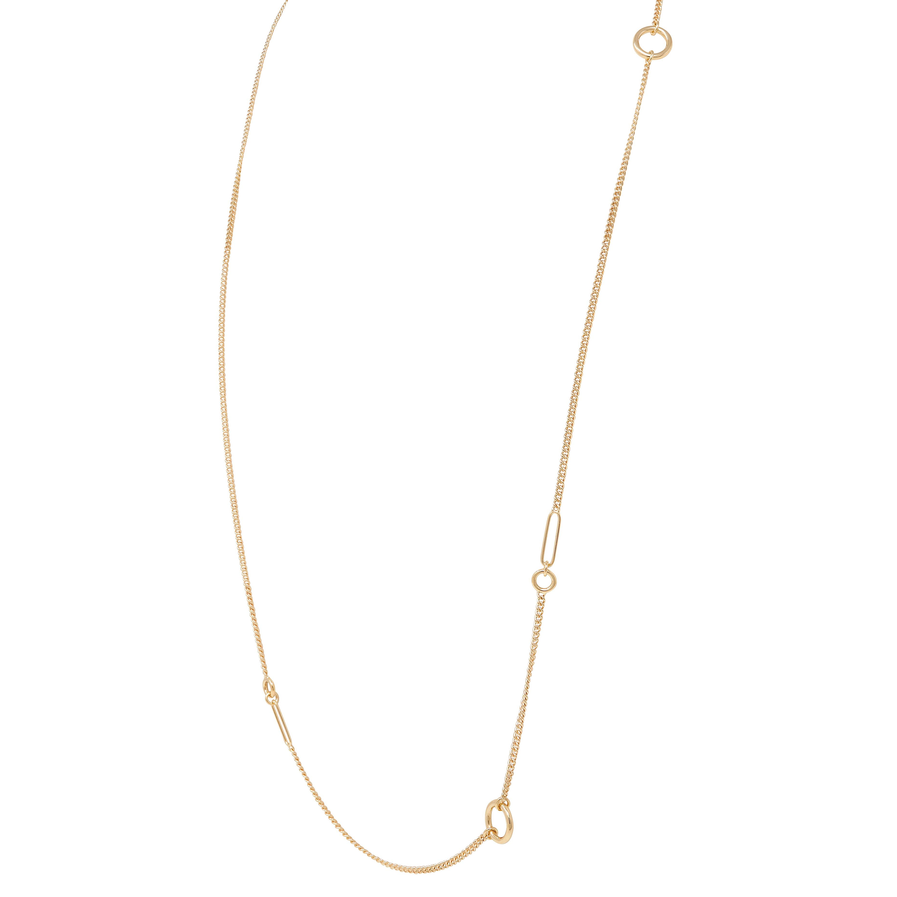 Hermès Contemporary 18 Karat Rose Gold Chaine d'Ancre Station Chain Necklace