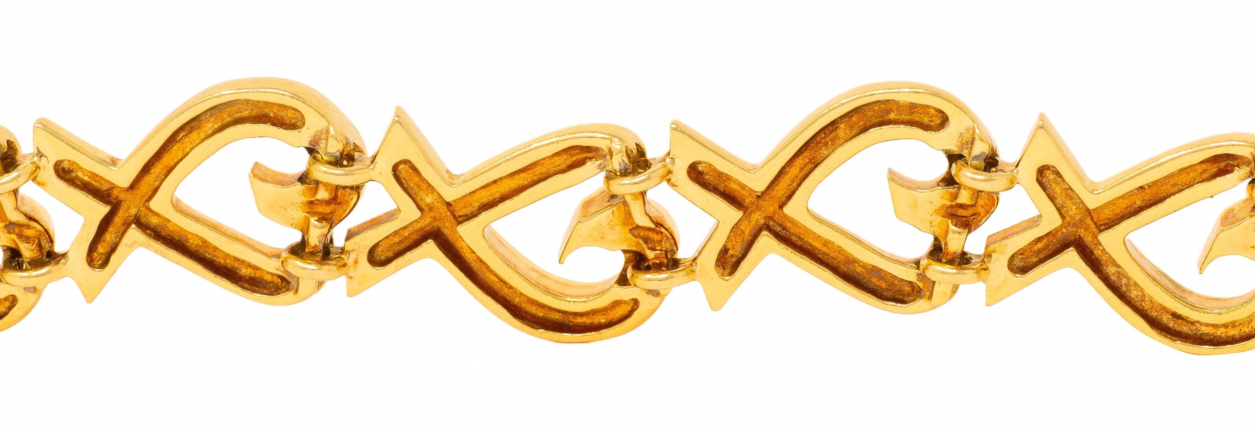 Paloma Picasso Tiffany & Co. 18K Yellow Gold Vintage Loving Hearts Bracelet
