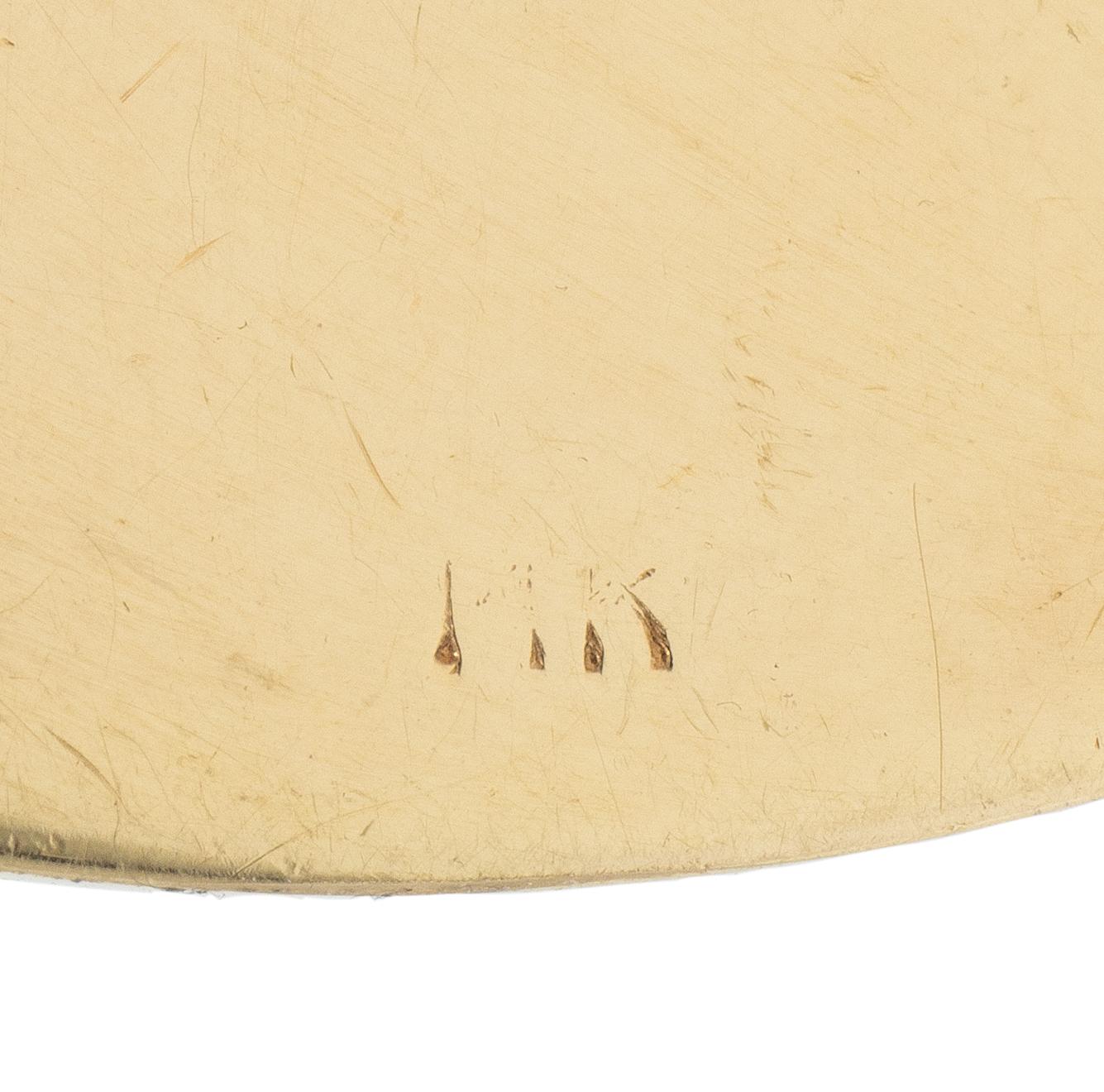 1960's Sapphire 14 Karat Yellow Gold Vintage Sailboat Brooch