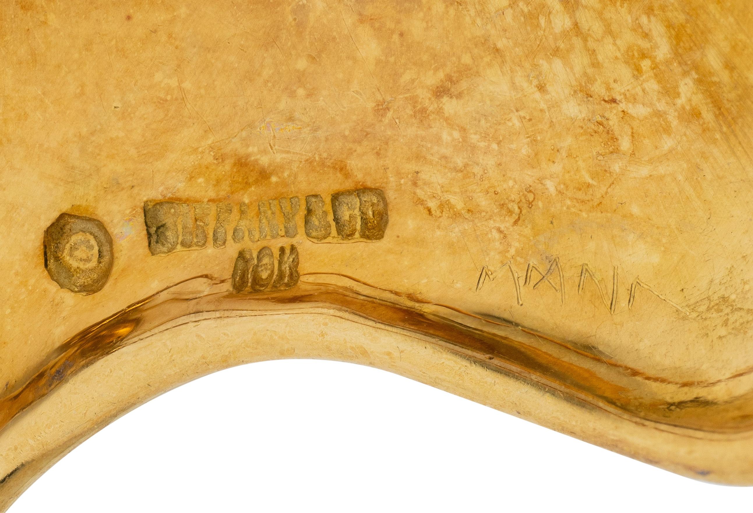 Tiffany & Co. Angela Cummings 1980's 18K Gold Vintage Ginko Leaf Brooch