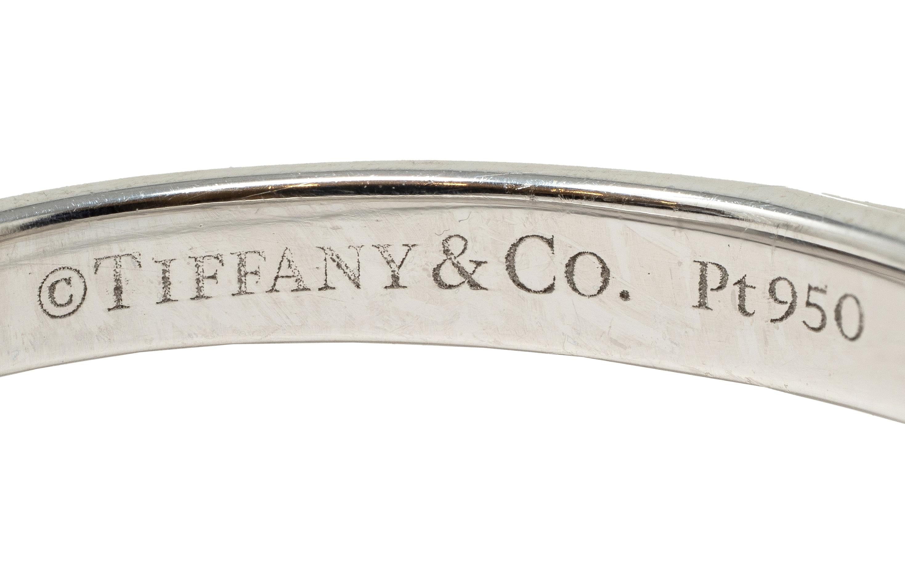 Tiffany & Co. Contemporary 1.09 CT Oval Cut Diamond Platinum Solitaire Ring