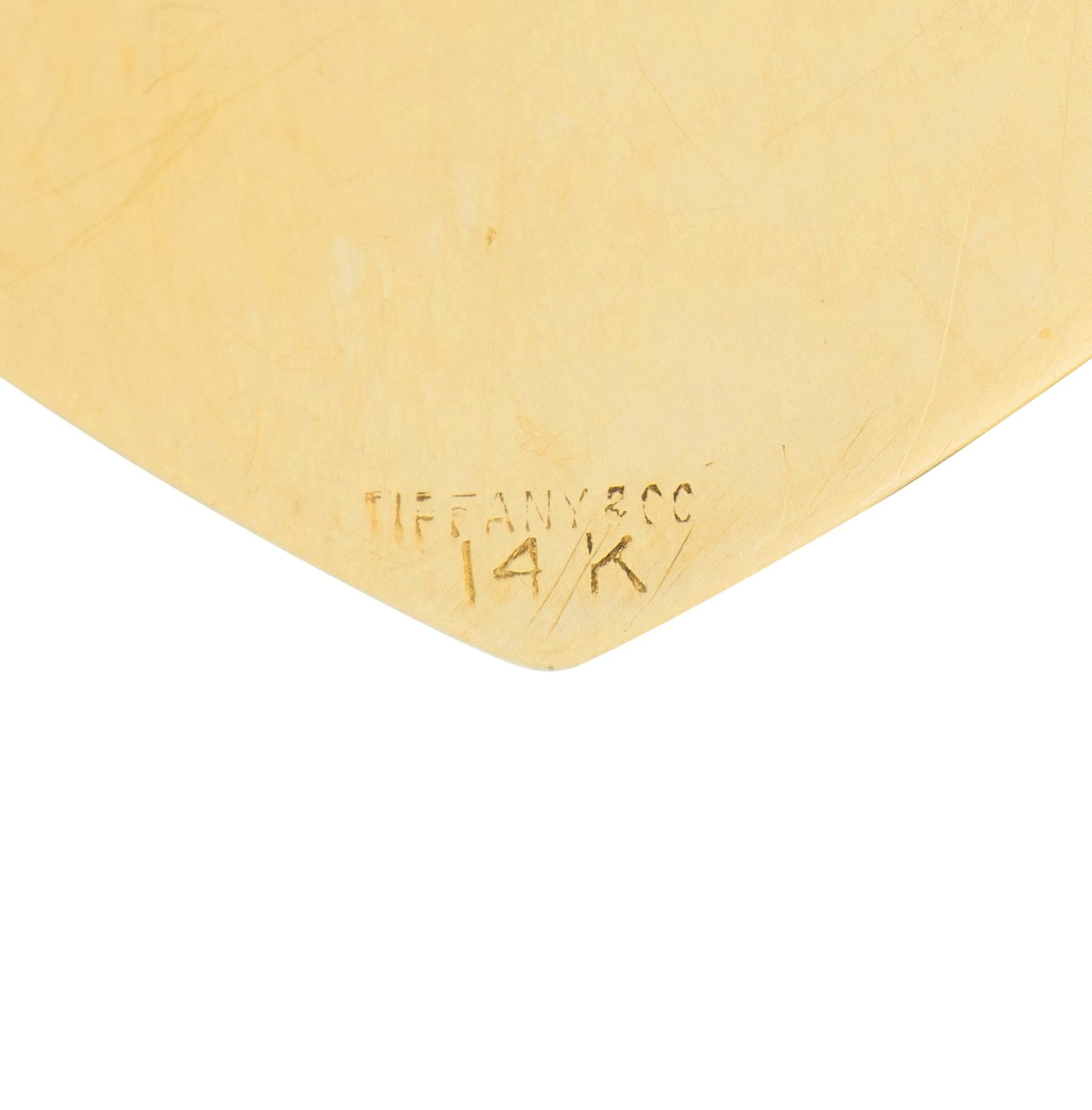 Tiffany & Co. 1953 14 Karat Yellow Gold Vintage Heart Pendant