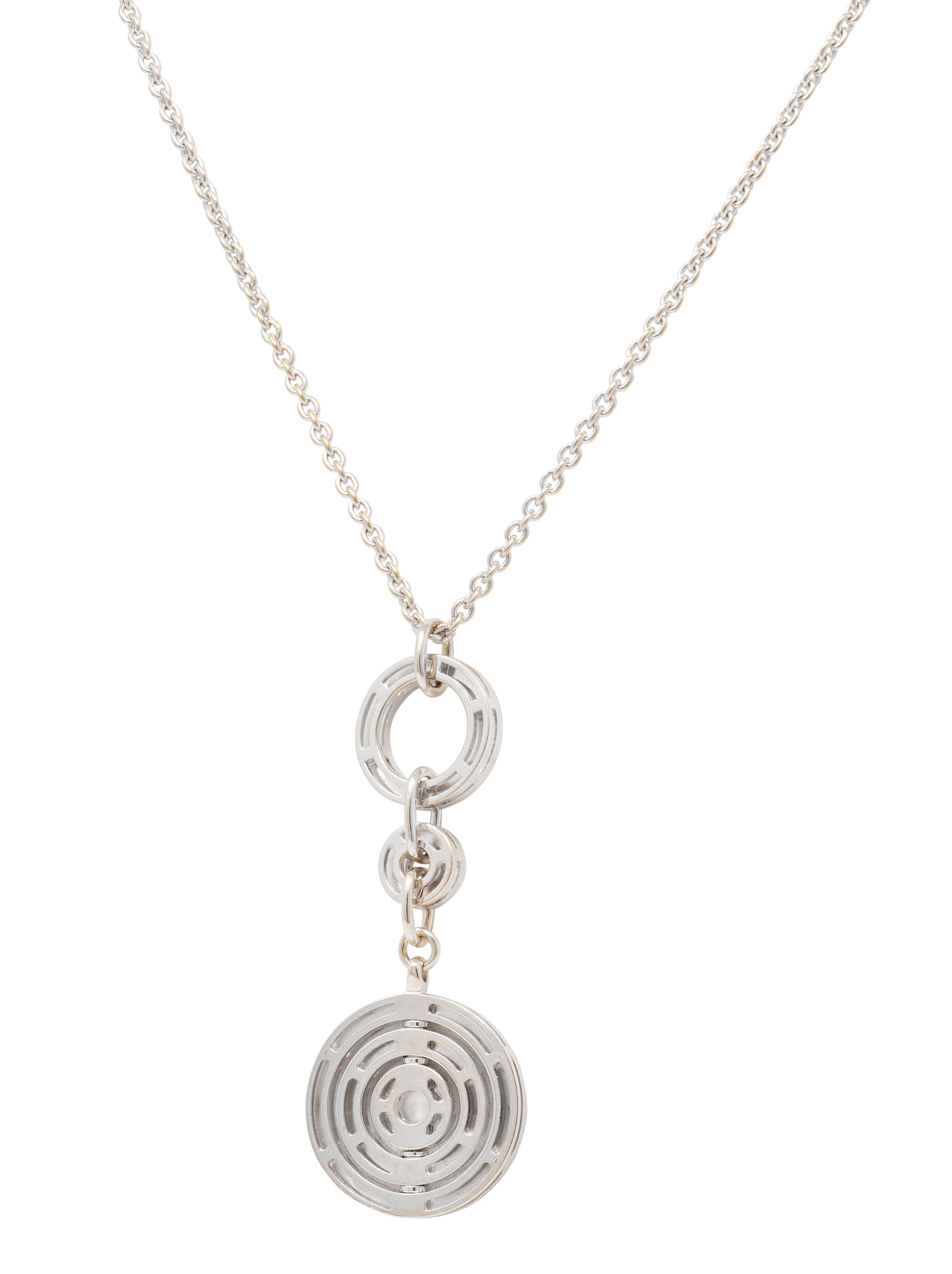 Bulgari Contemporary 18 Karat White Gold Astrale Cherchi Pendant Necklace