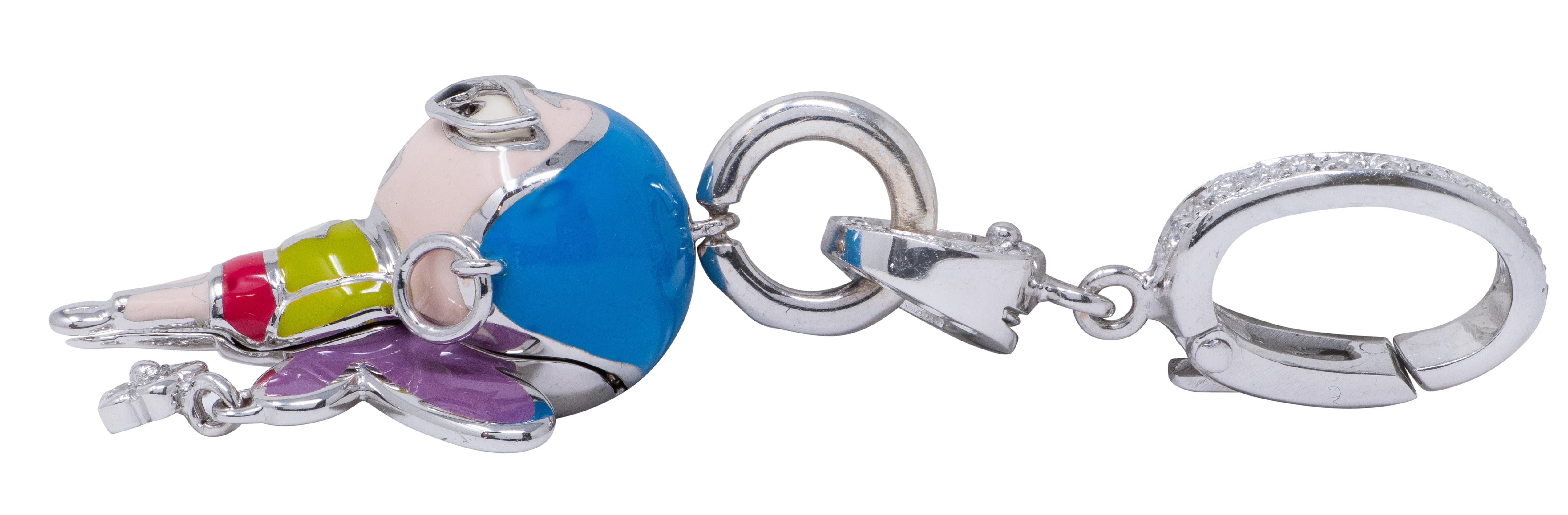 Aaron Basha 2000's Diamond Enamel Supergirl Charm