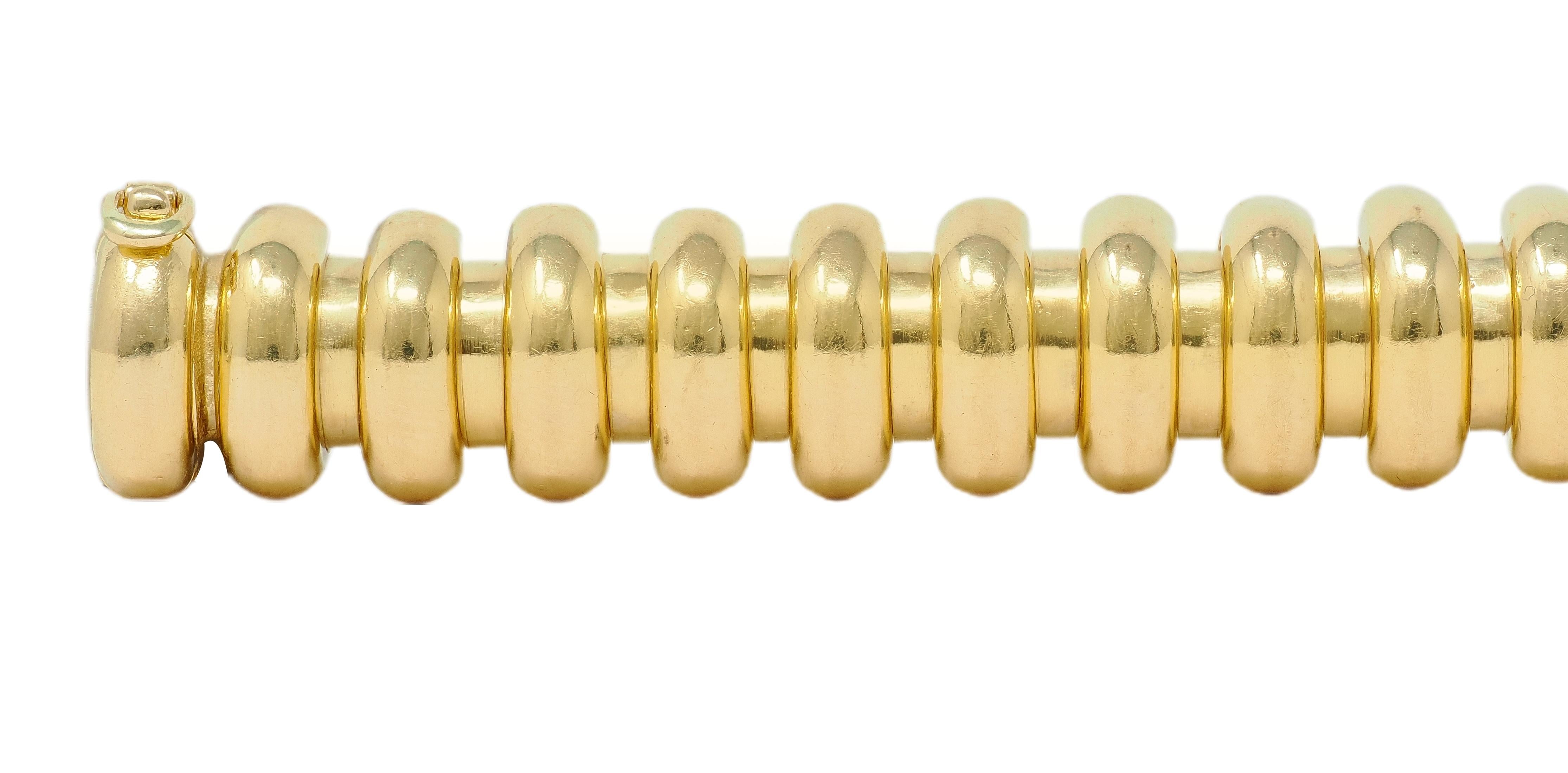 Tiffany & Co. Georges L'Enfant French 18K Yellow Gold Vintage Tubogas Bracelet
