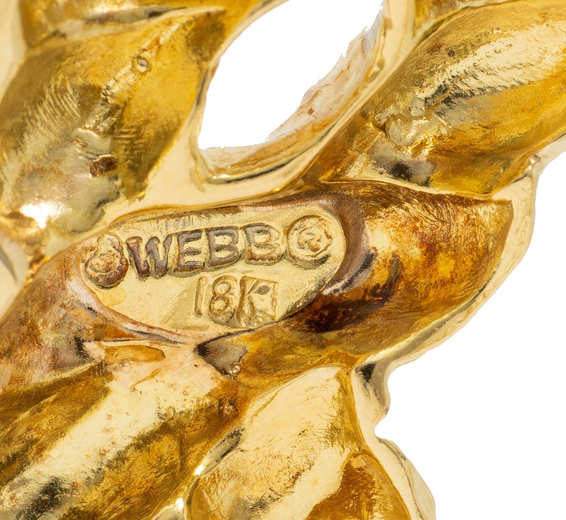 David Webb 1980's 18 Karat Yellow Gold Vintage Hammered Twist Collar Necklace