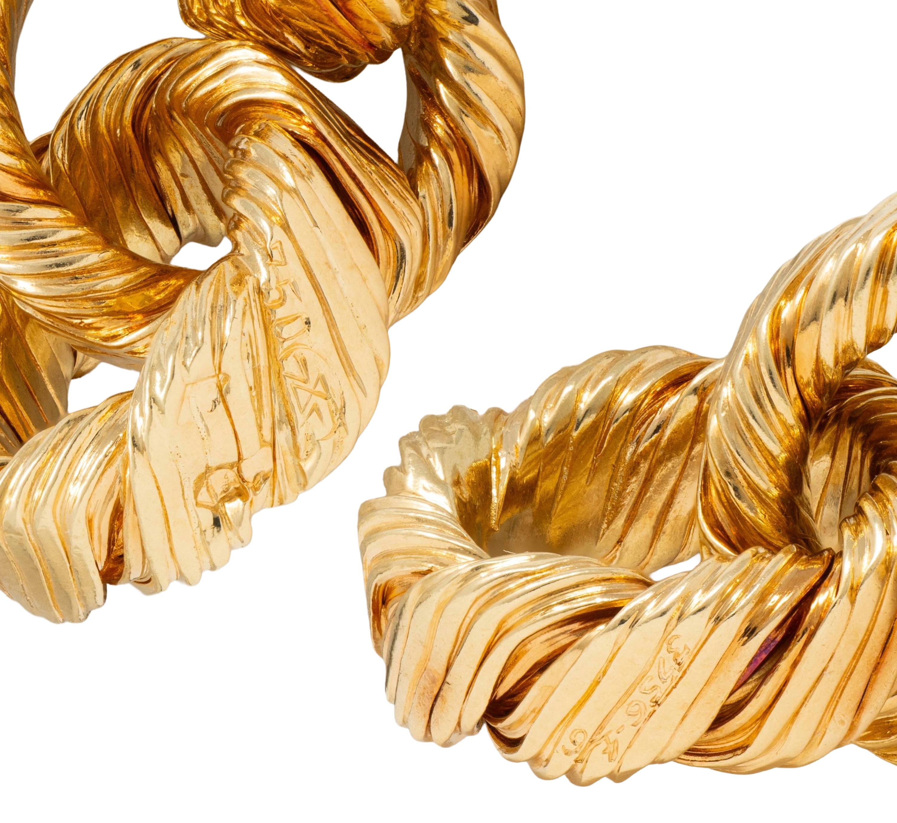 Georges L'Enfant 1970's 18 Karat Yellow Gold Vintage Rollo Link Bracelet