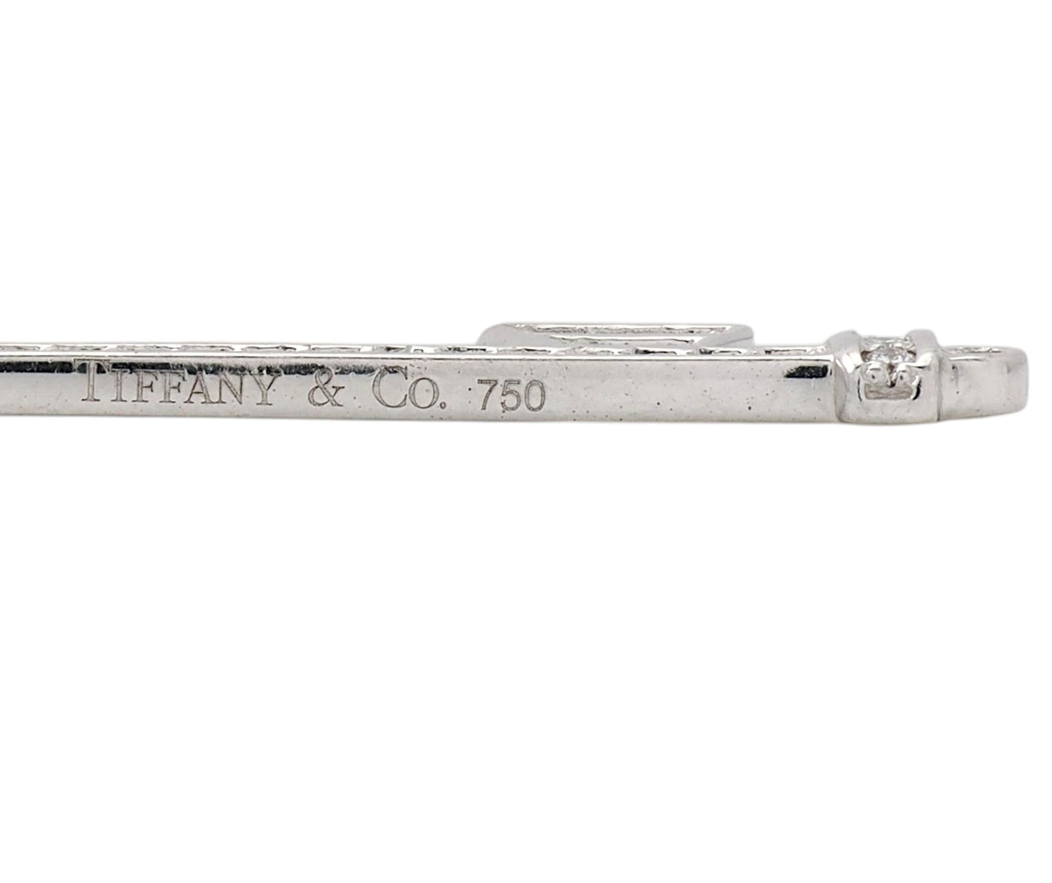 Tiffany & Co. 2010's Diamond Platinum Contemporary Kaleidoscope Key Pendant