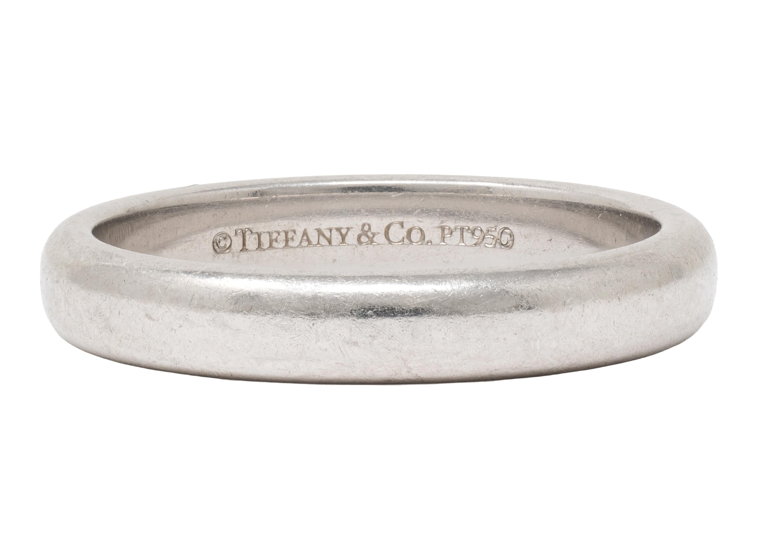 Tiffany & Co. 1990's Platinum Vintage Slim Wedding Band Ring