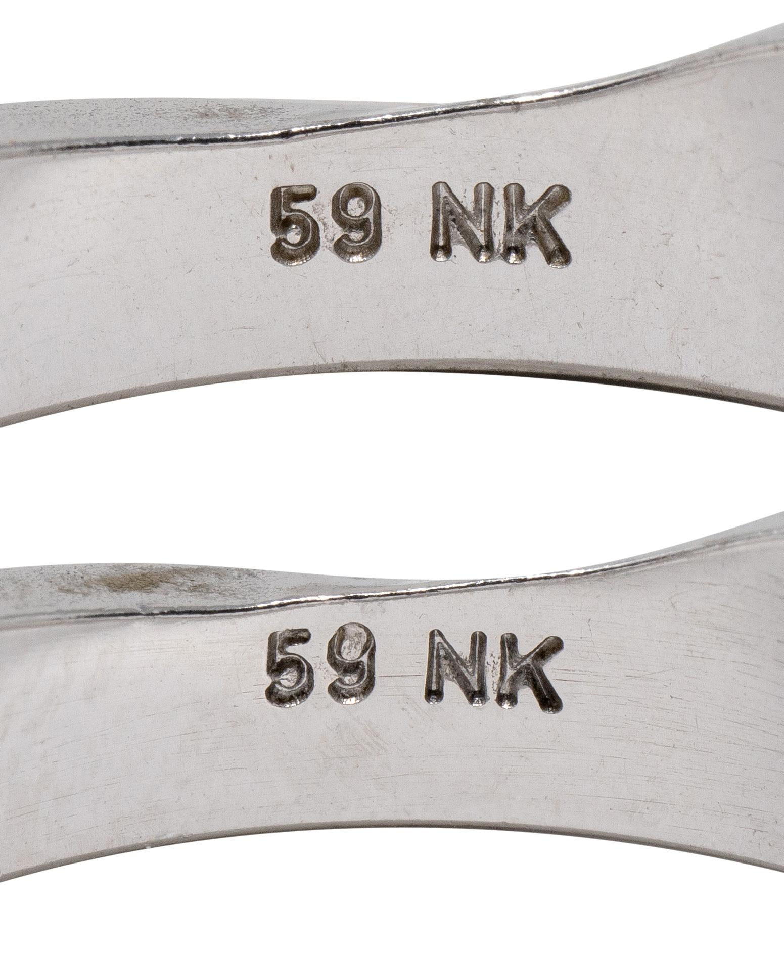 Nina Koppel For Georg Jensen 1990's 18 Karat White Gold Vintage Puzzle Ring