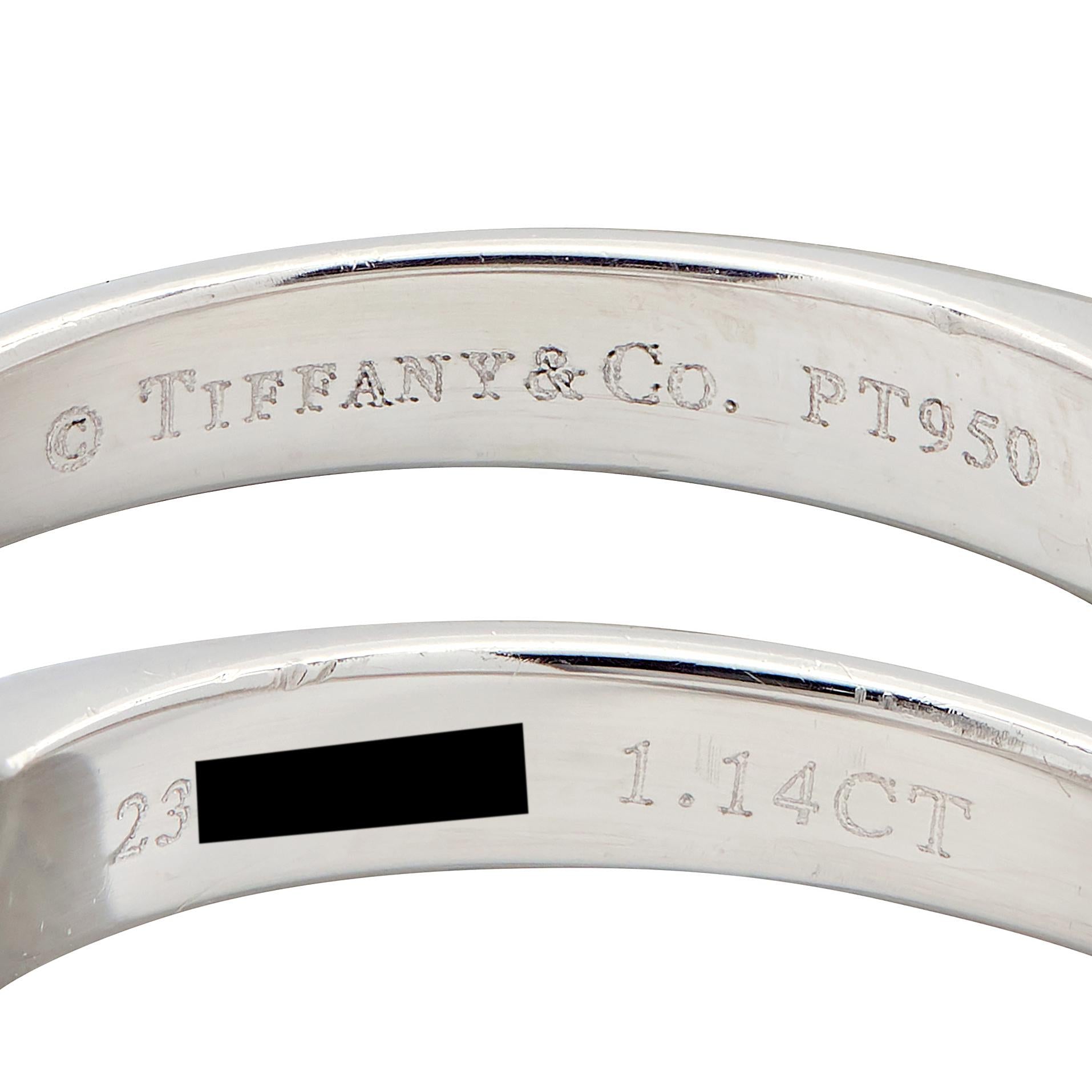 Tiffany & Co. Round Brilliant Cut Diamond Platinum Solitaire Engagement Ring GIA
