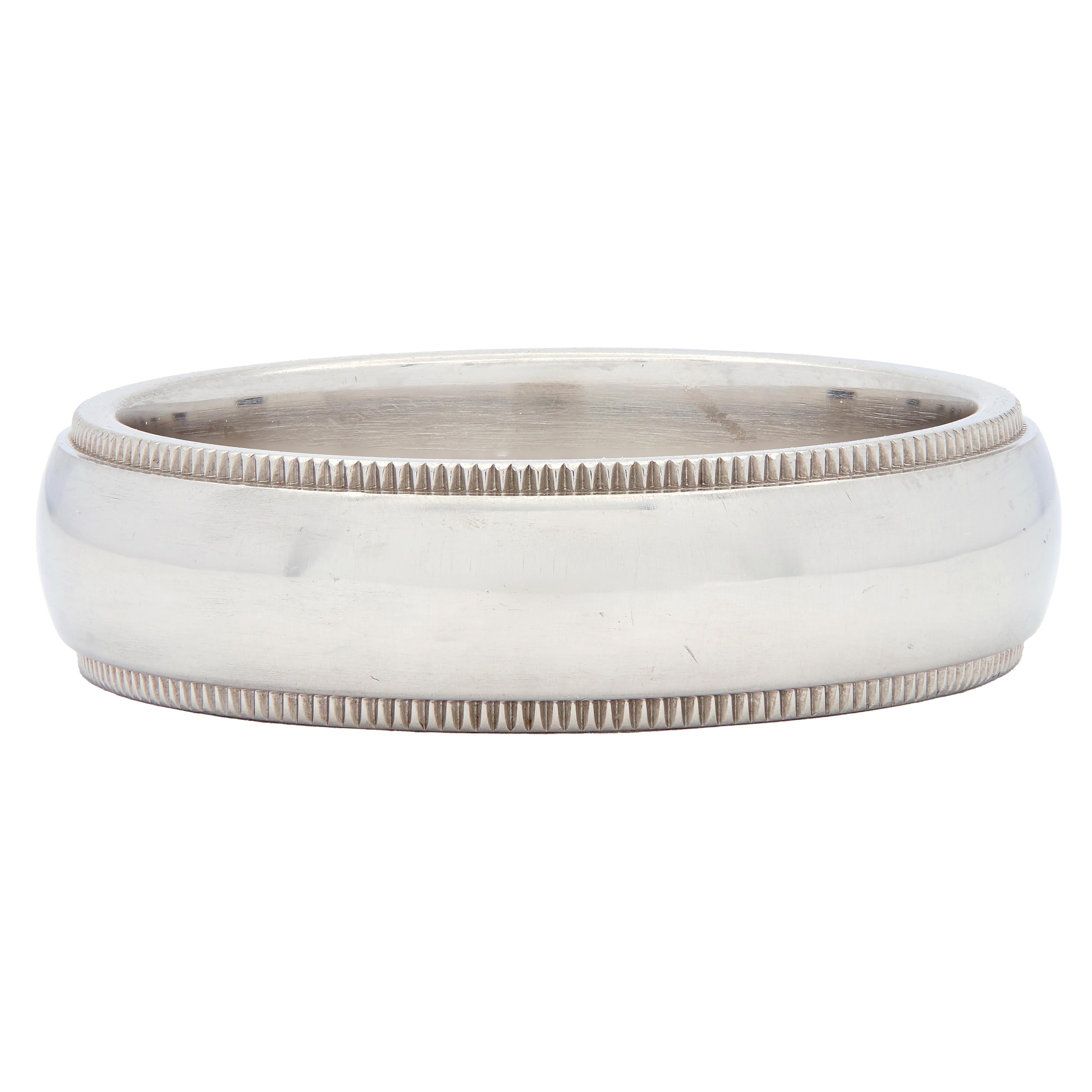 Tiffany & Co. 1990'S Platinum Unisex Vintage Men's Wedding Band Ring