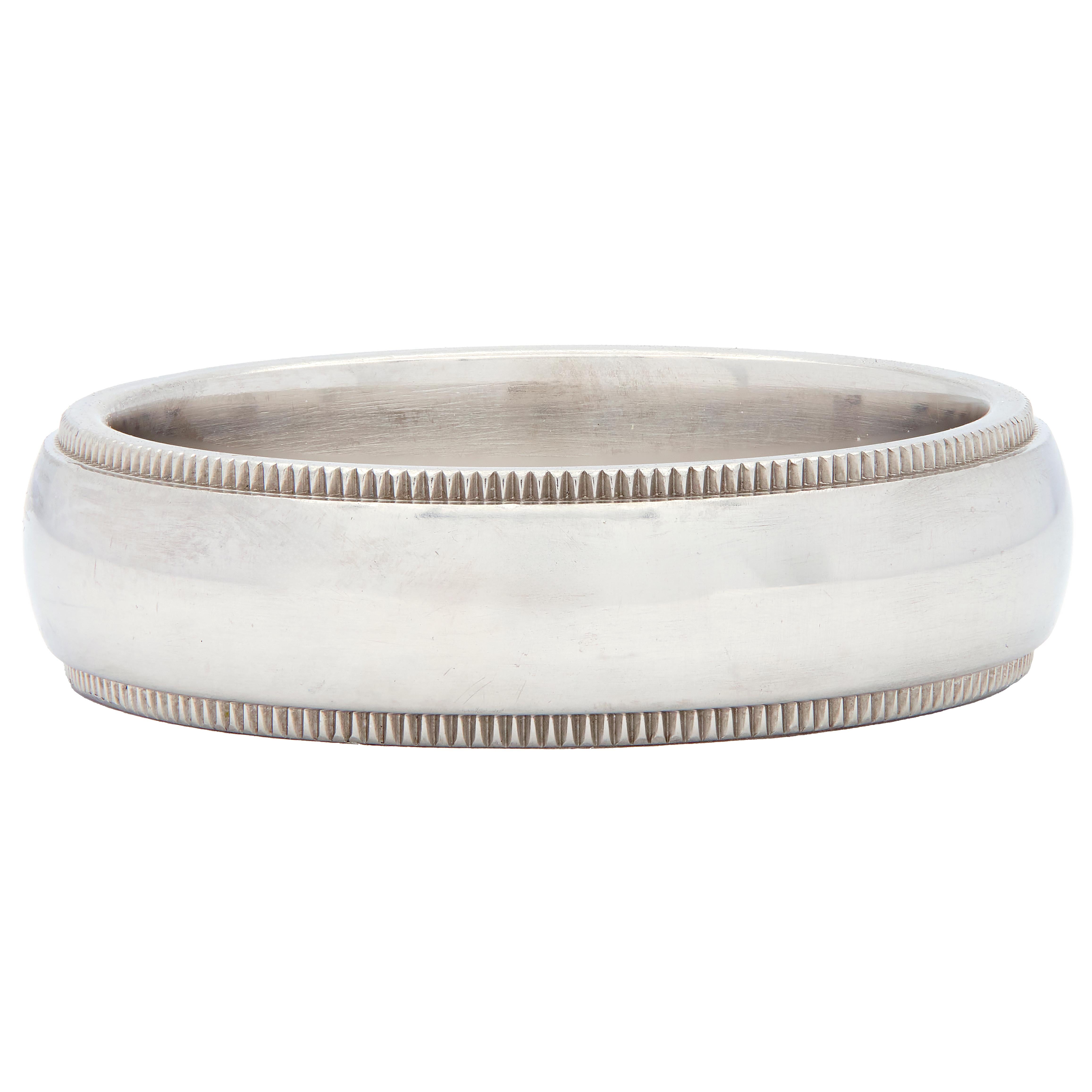 Tiffany & Co. 1990'S Platinum Unisex Vintage Men's Wedding Band Ring