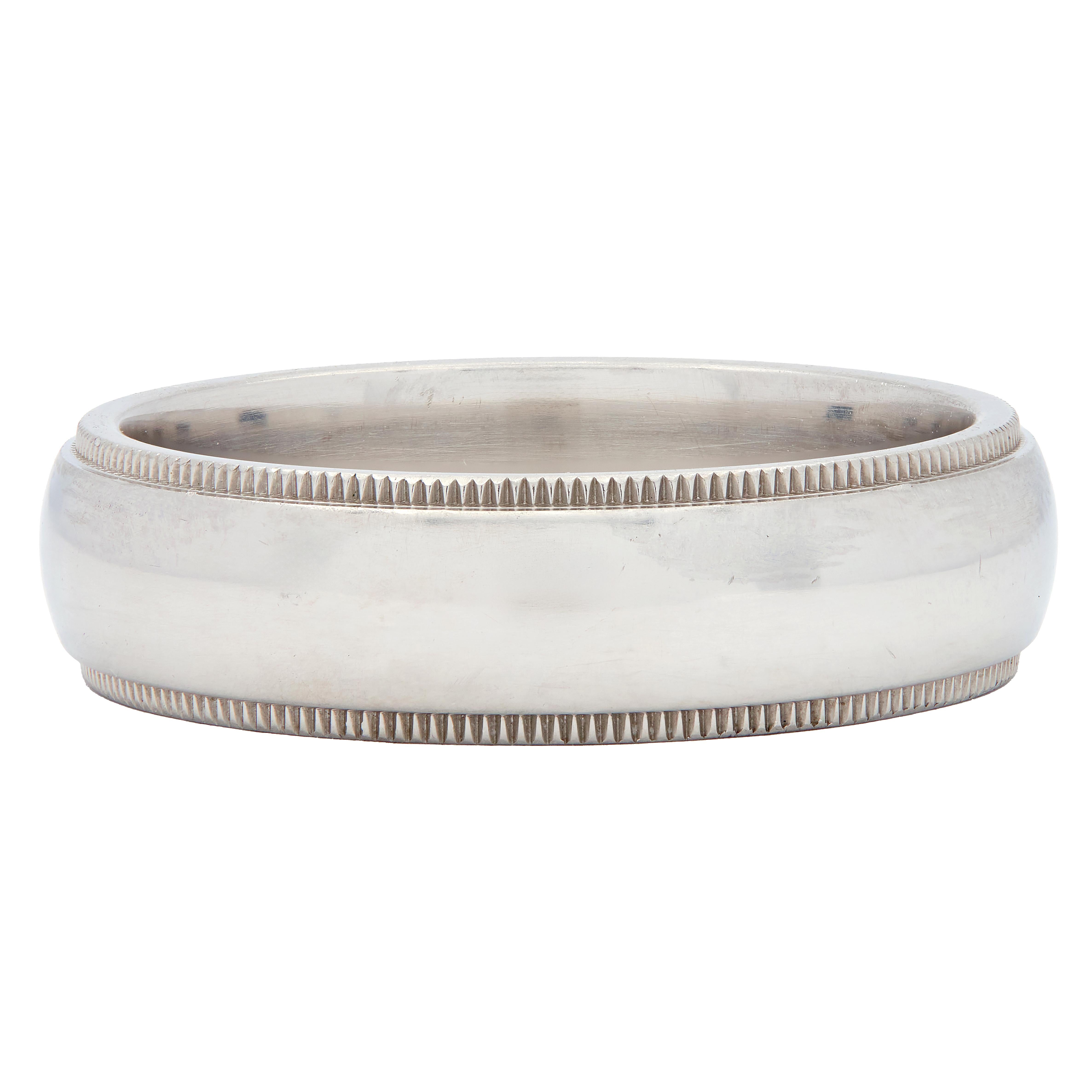 Tiffany & Co. 1990'S Platinum Unisex Vintage Men's Wedding Band Ring