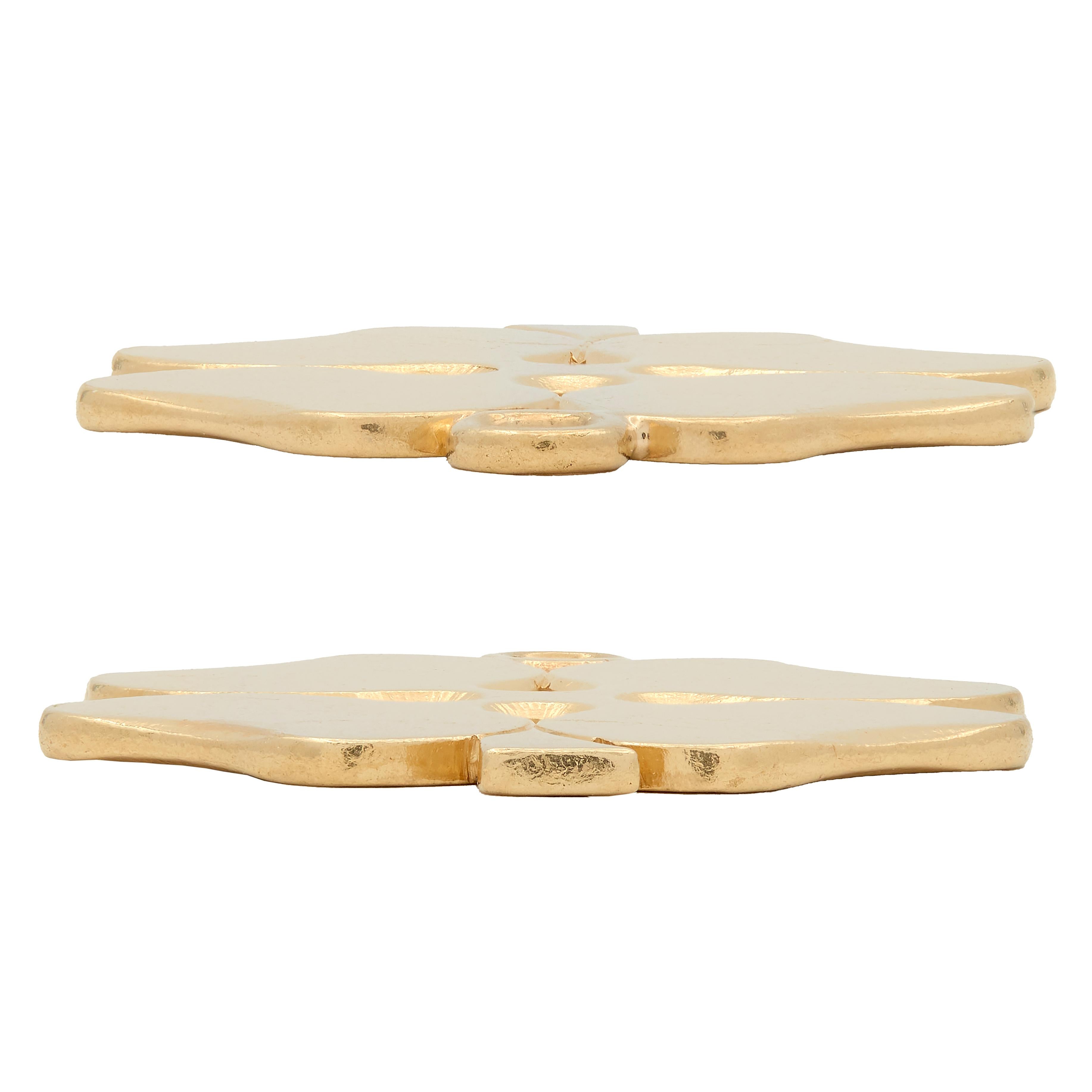 Cartier 1950's 14 Karat Yellow Gold Vintage Four-Leaf Clover Pendant