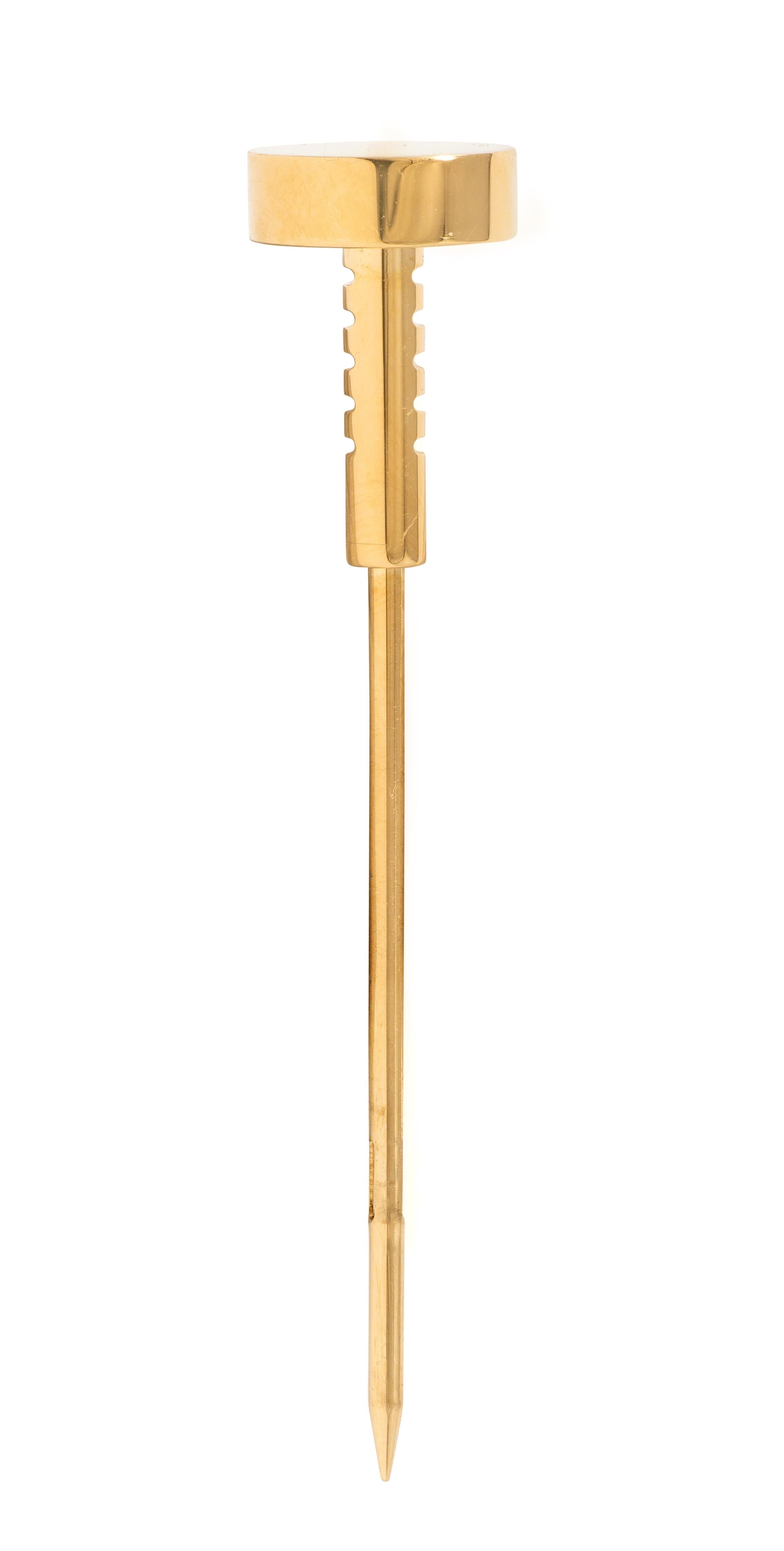 Cartier French 18 Karat Yellow Gold Juste Un Clou Unisex Jabot Brooch