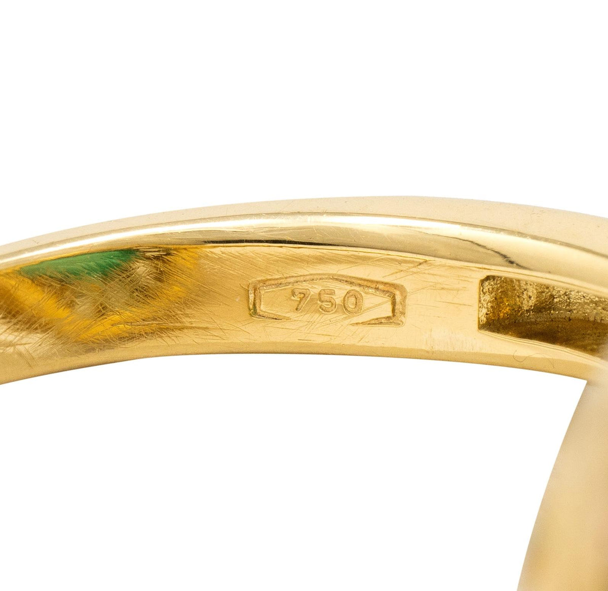 Vintage Egyptian Revival Emerald Diamond 18K Yellow Gold Scarab Halo Ring