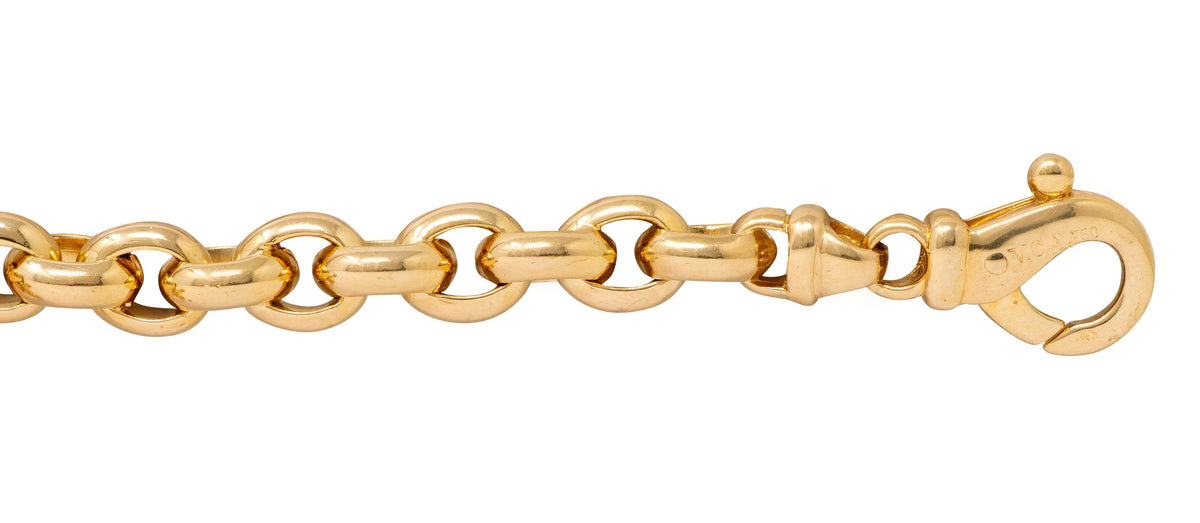 Van Cleef & Arpels French 1990's Globe Cable Link Charm Bracelet