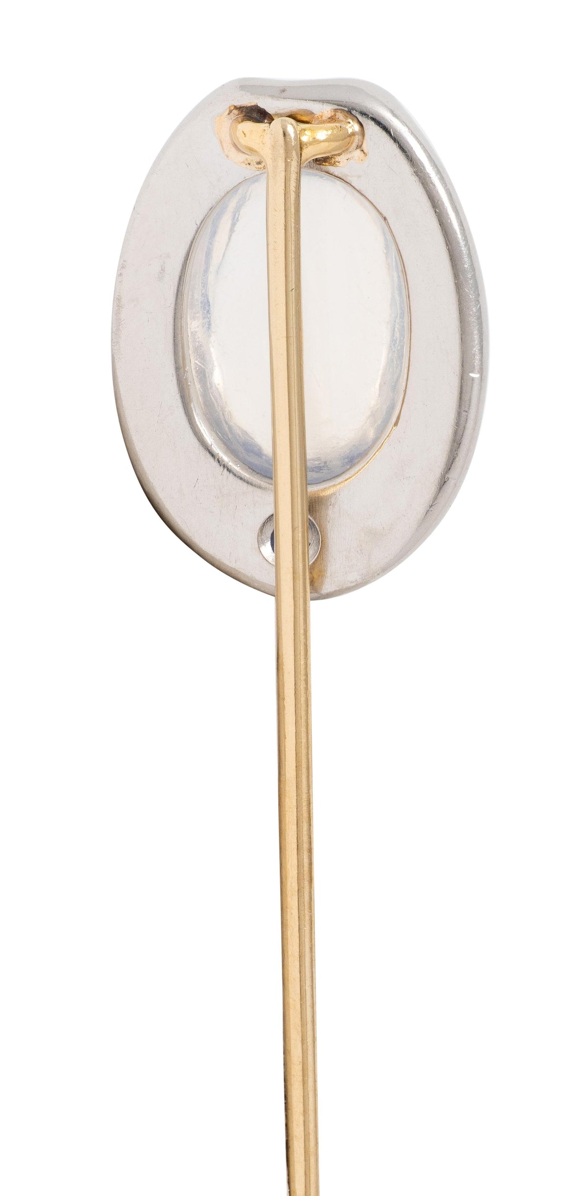 Louis Comfort Tiffany & Co. Nouveau Moonstone 14K Gold Platinum Antique Stickpin