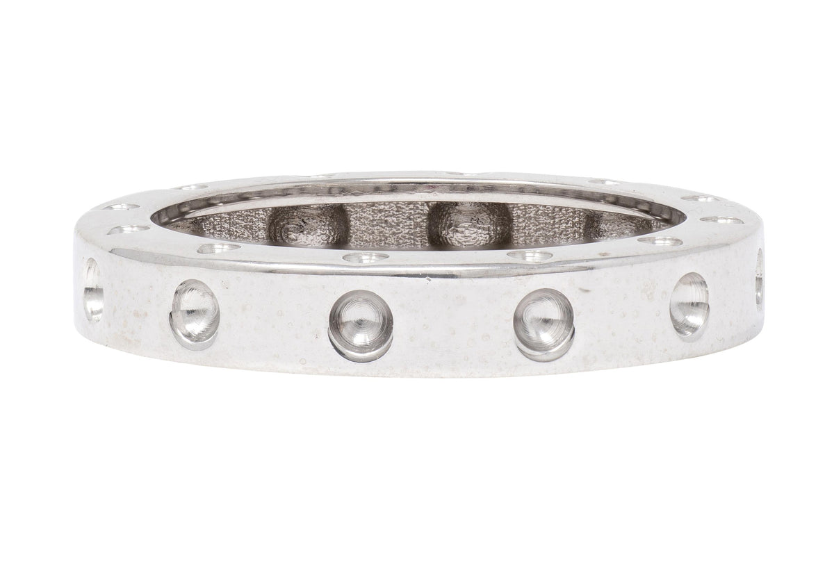Roberto Coin 18 Karat White Gold Pois Moi Symphony Contemporary Band Ring