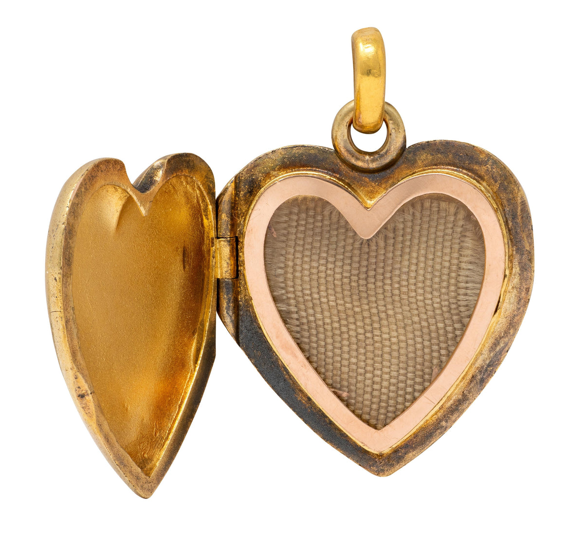 Victorian Ruby Diamond 18 Karat Yellow Gold Antique Clover Heart Locket Pendant