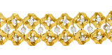 Buccellati 2.88 CTW Diamond 18 Karat Two-Tone Gold Vintage Wide Ribbon Bracelet Wilson's Estate Jewelry