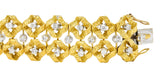 Buccellati 2.88 CTW Diamond 18 Karat Two-Tone Gold Vintage Wide Ribbon Bracelet Wilson's Estate Jewelry