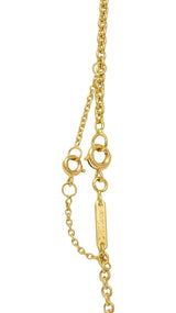 Cartier French 2.33 CTW Fancy Intense Yellow Heart Cut Diamond 18 Gold Necklace