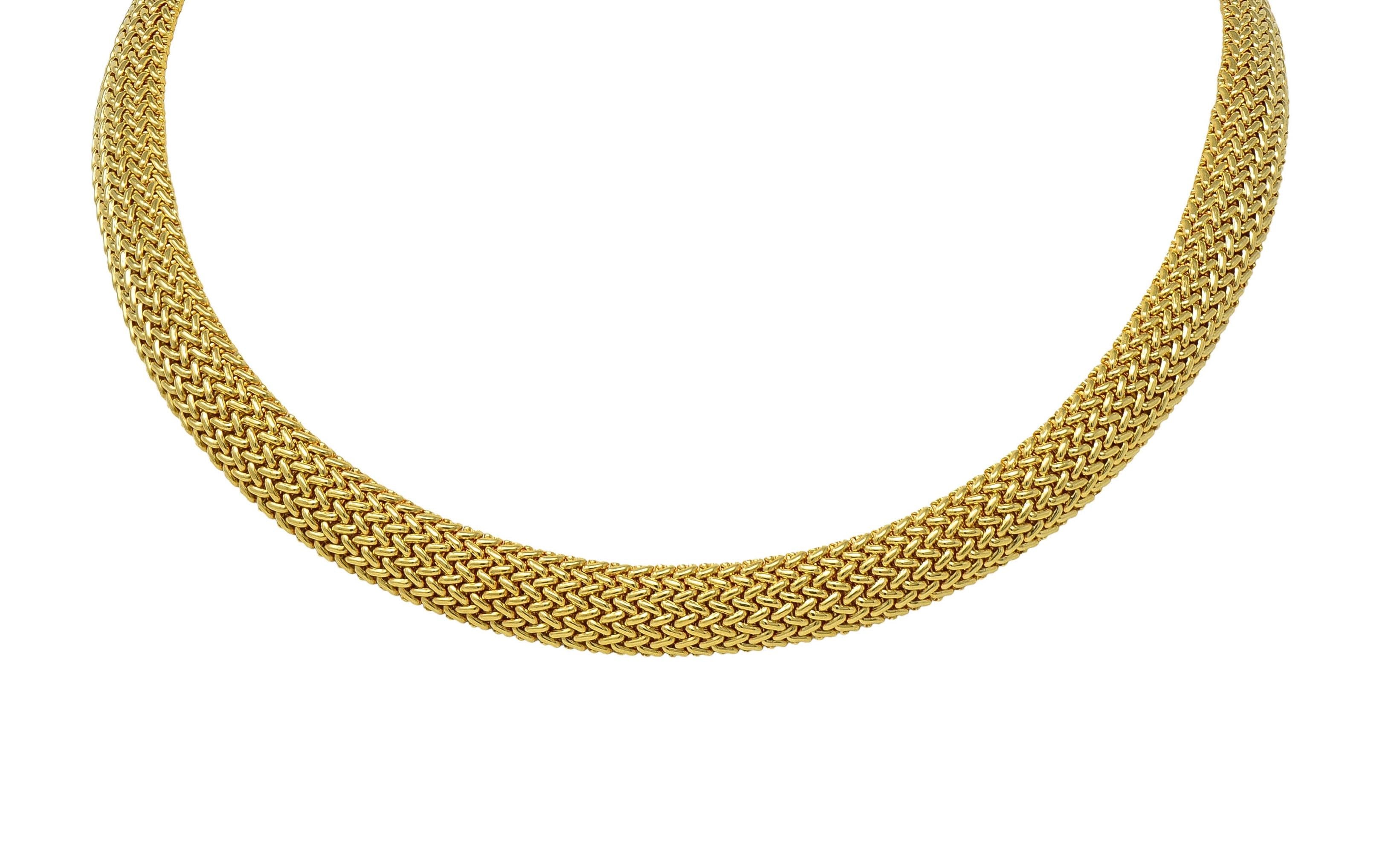 Tiffany & Co. 2000's 18 Karat Yellow Gold Vintage Somerset Woven Collar Necklace