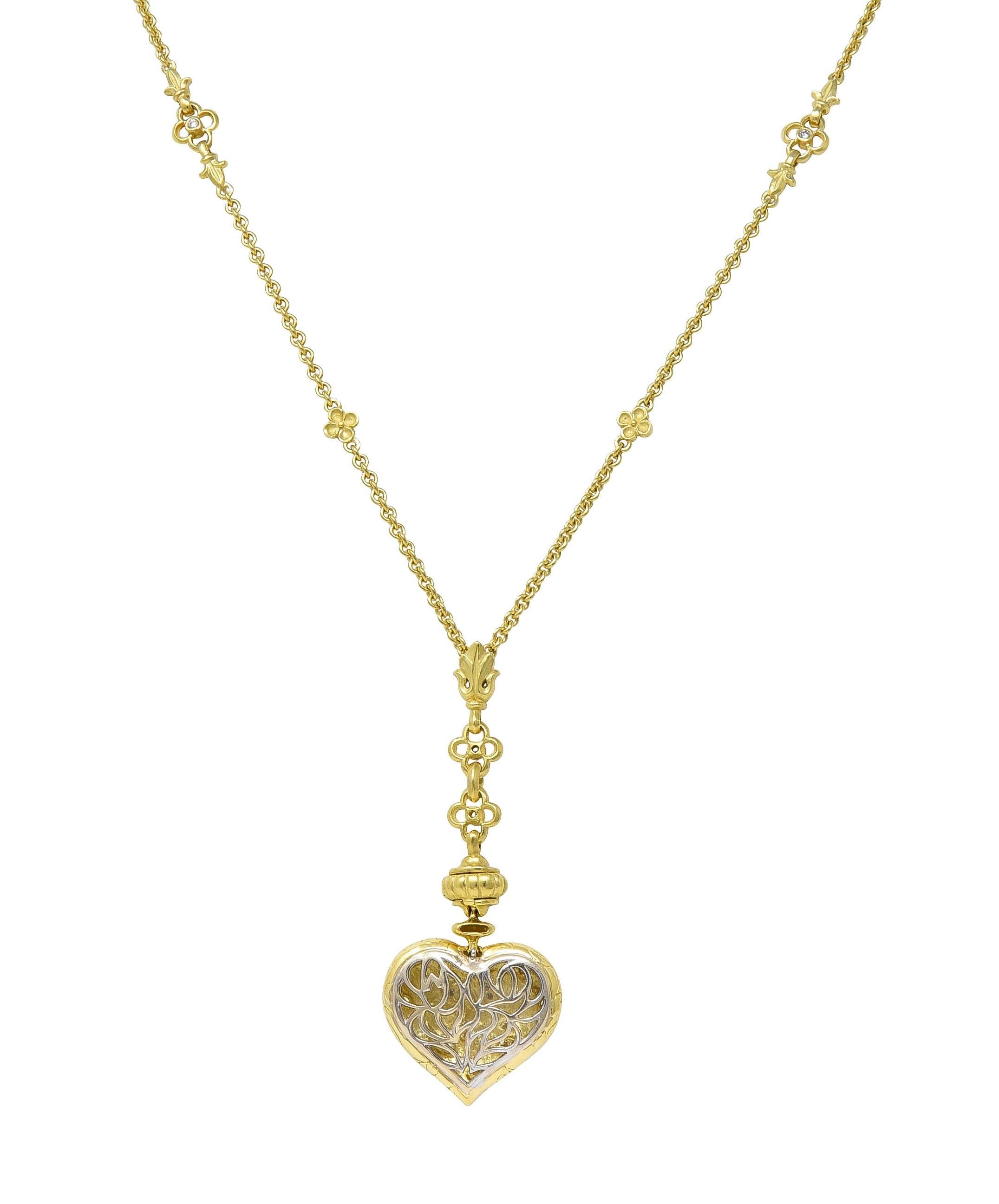 SeidenGang 1990 1.15 CTW Diamond 18K Gold Interchangeable Heart Pendant Necklace