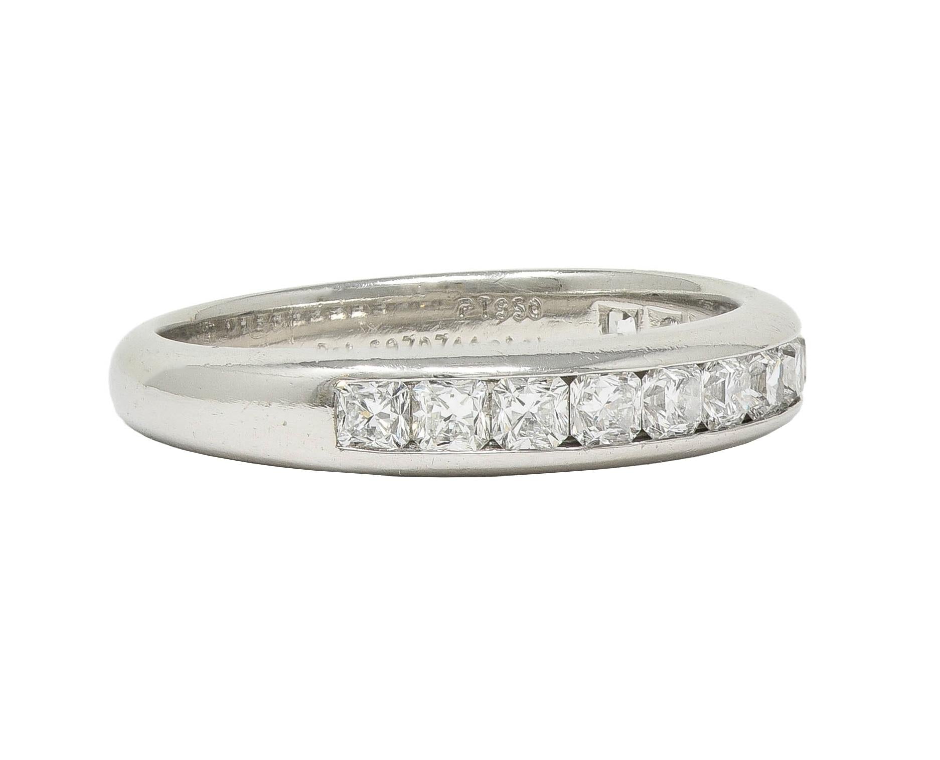 Tiffany & Co. Lucida Cut Diamond Platinum Contemporary Channel Band Ring