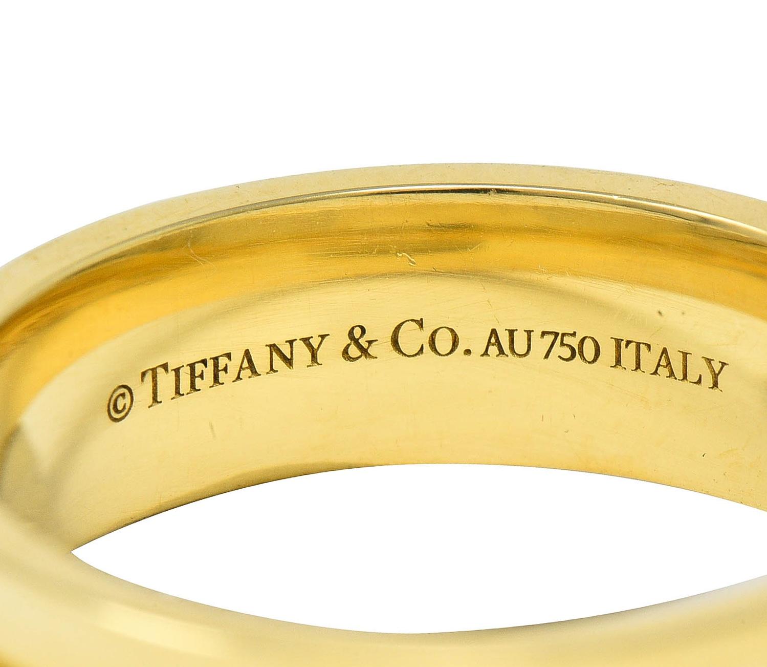 Tiffany & Co. Contemporary Diamond 18 Karat Gold T Collection Wide Band Ring