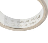 Cartier 2000 Gray Moonstone 18 Karat White Gold Vintage Tank Band Ring