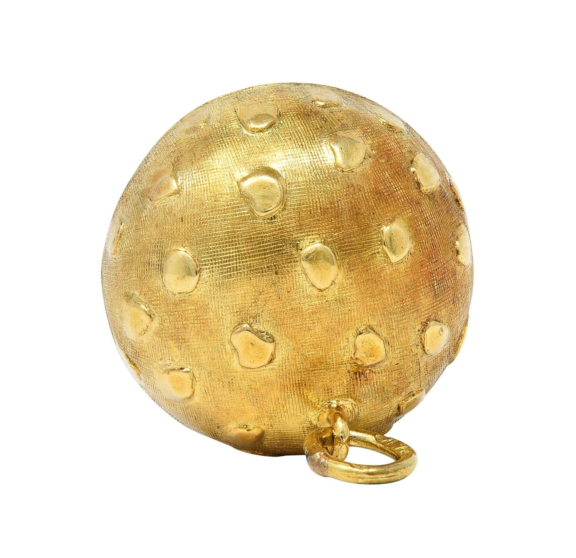 1960's 14 Karat Yellow Gold Vintage Mushroom Charm