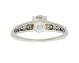 Jabel Mid-Century 1.21 CTW Diamond 18 Karat White Gold Vintage Engagement Ring