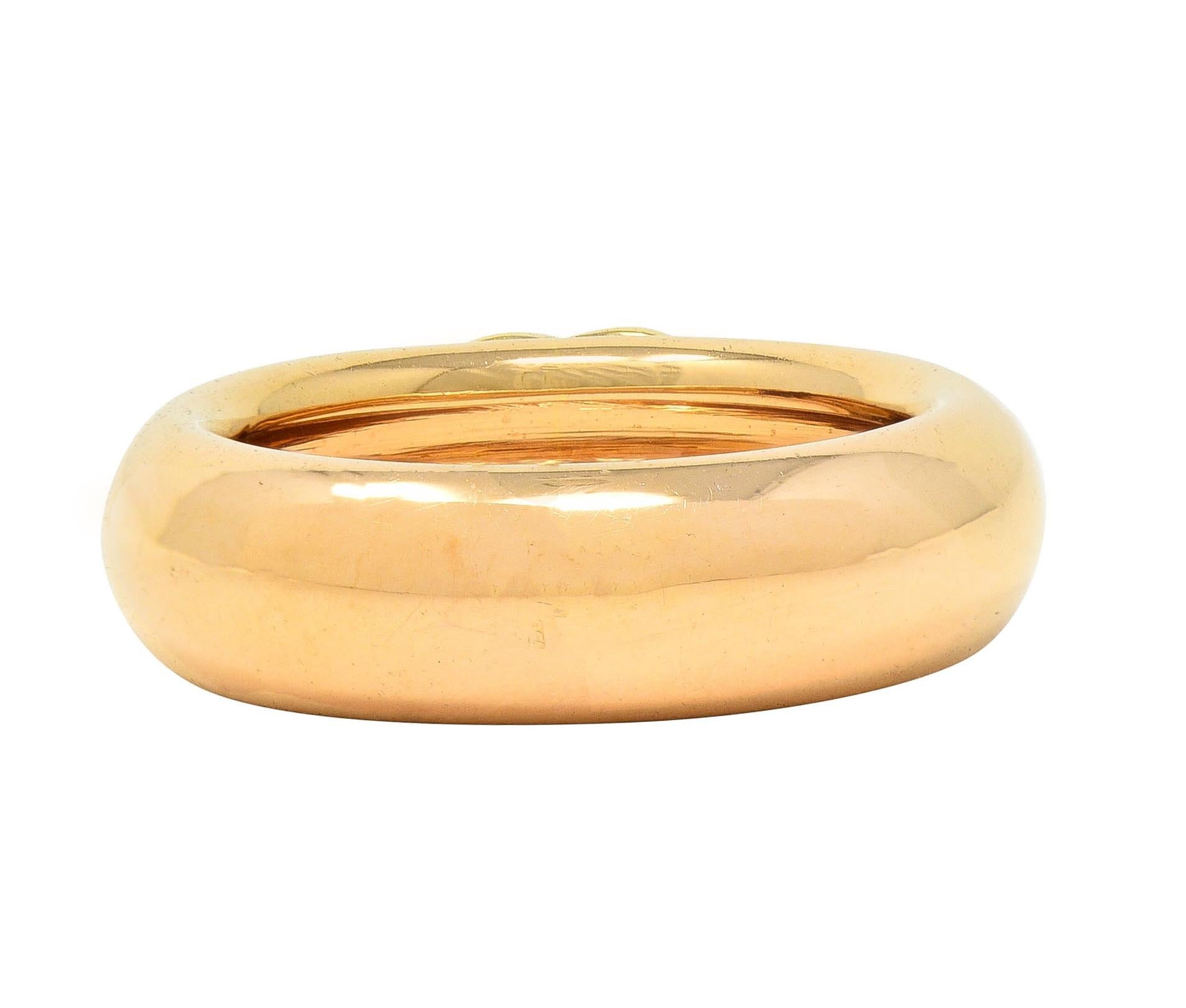 Tiffany & Co. 1993 18 Karat Two-Tone Gold Vintage Friendship Heart Band Ring