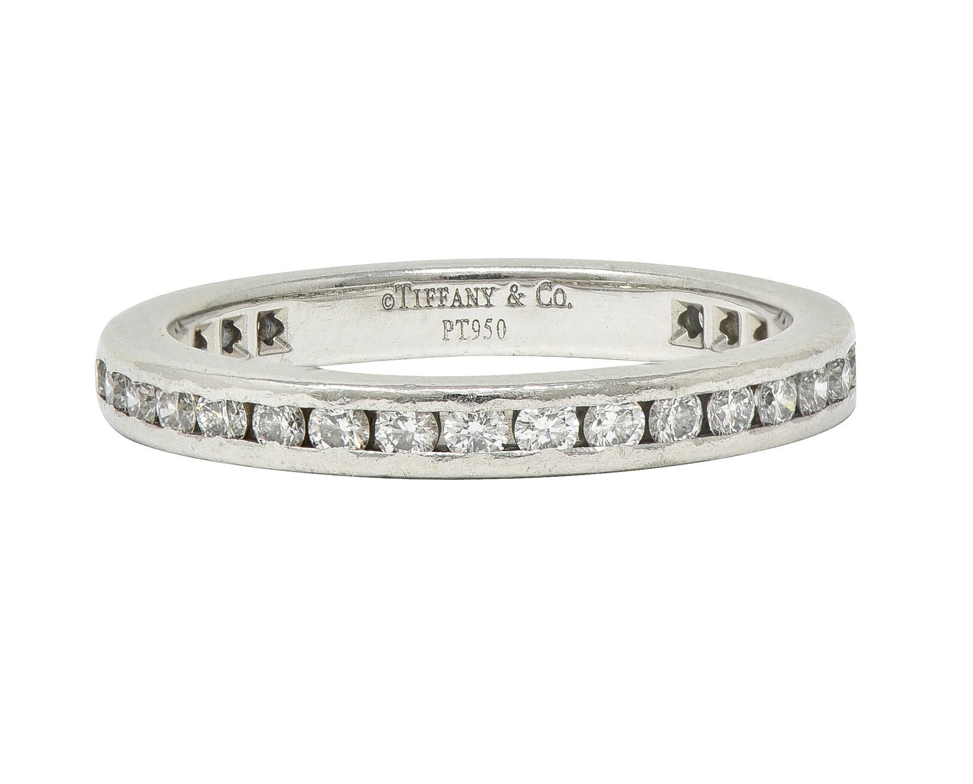 Tiffany & Co. 1.02 CTW Diamond Platinum Vintage Eternity Channel Band Ring