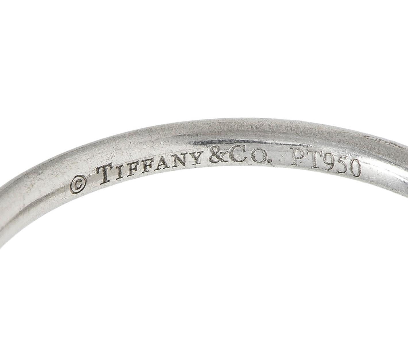 Tiffany & Co. Contemporary Diamond Platinum Bezel Set Bezet Solitaire Ring