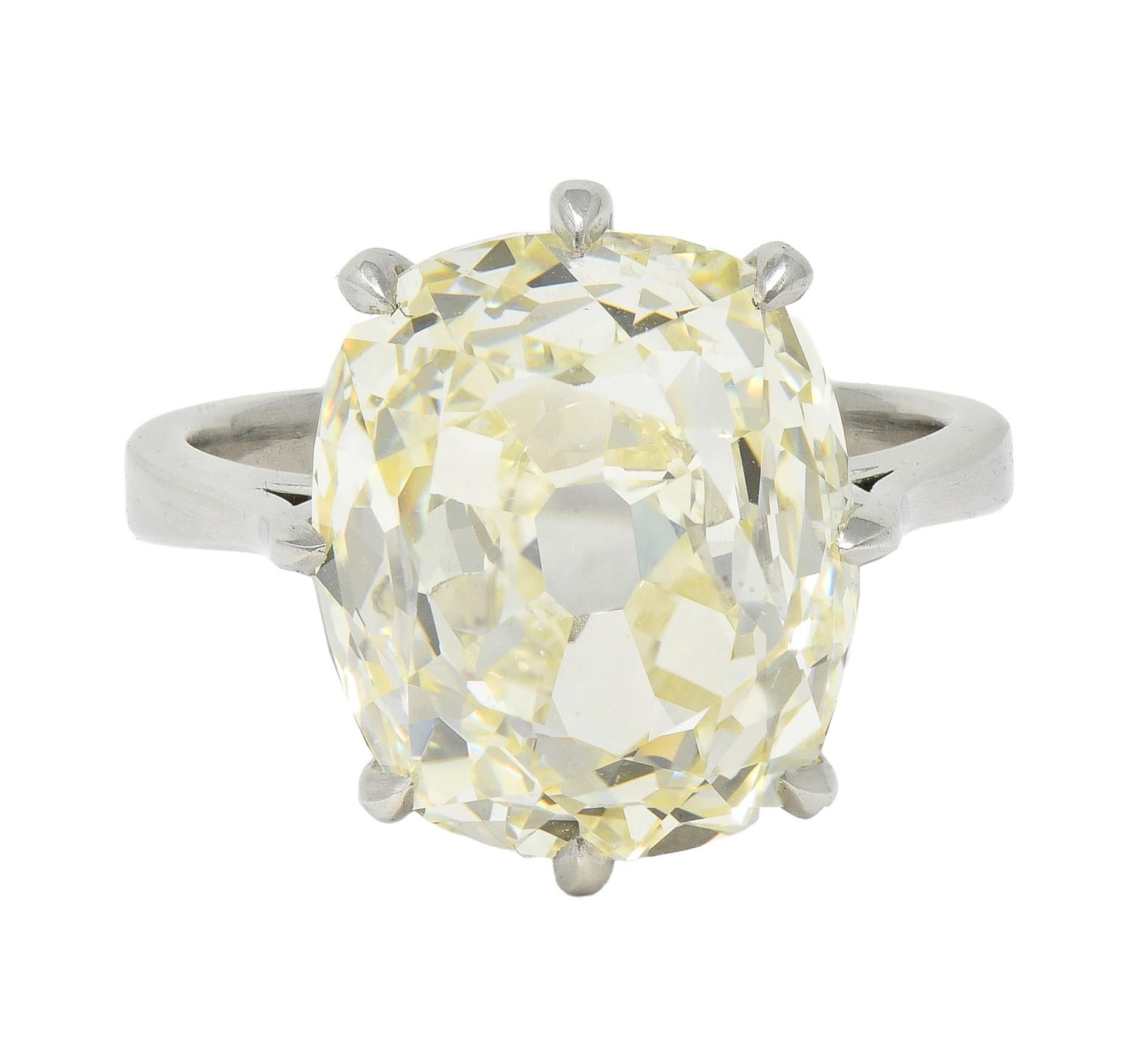 Wilson's Bespoke 10.18 CT Old Mine Butter Diamond™ Platinum Engagement Ring GIA