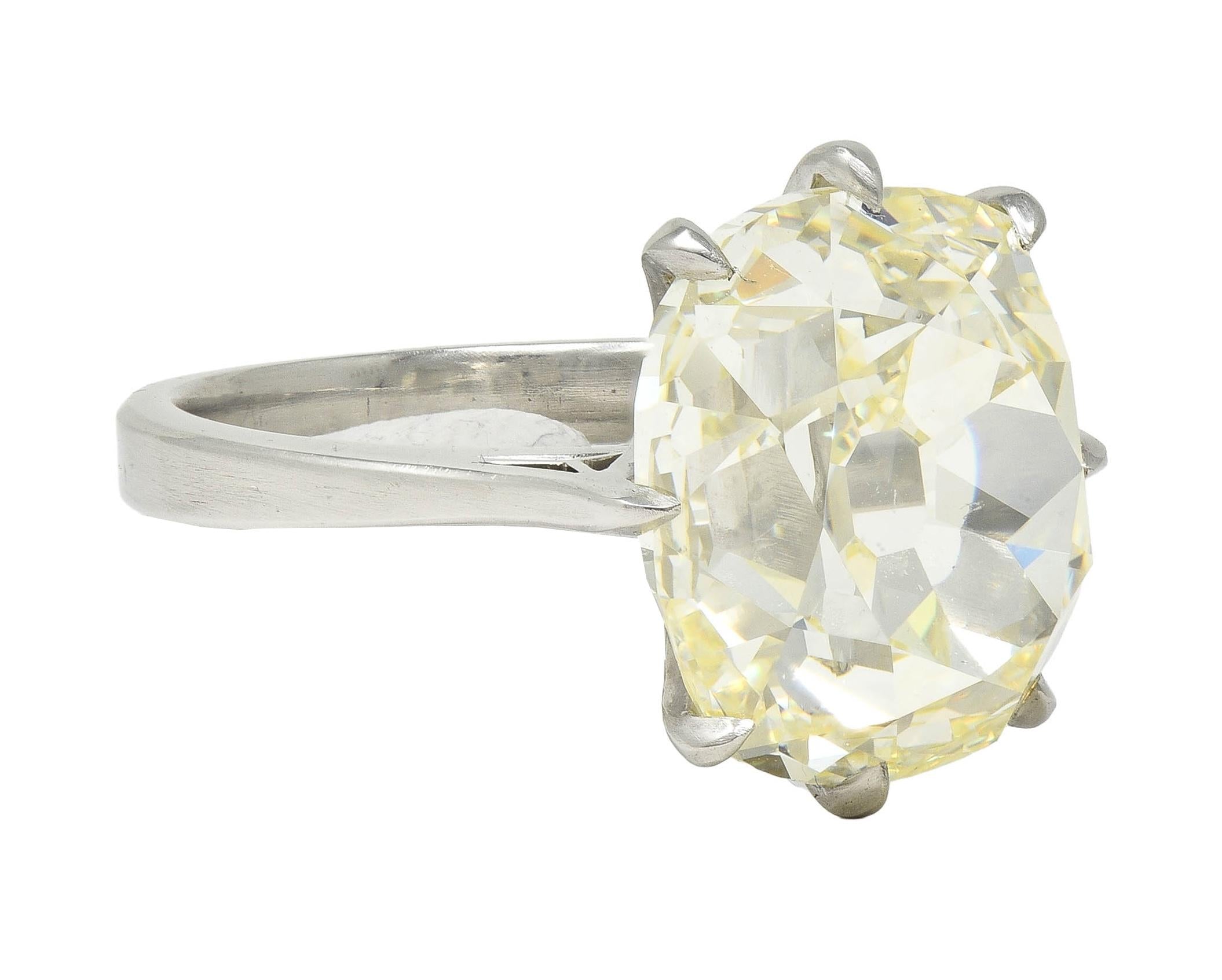 Wilson's Bespoke 10.18 CT Old Mine Butter Diamond™ Platinum Engagement Ring GIA