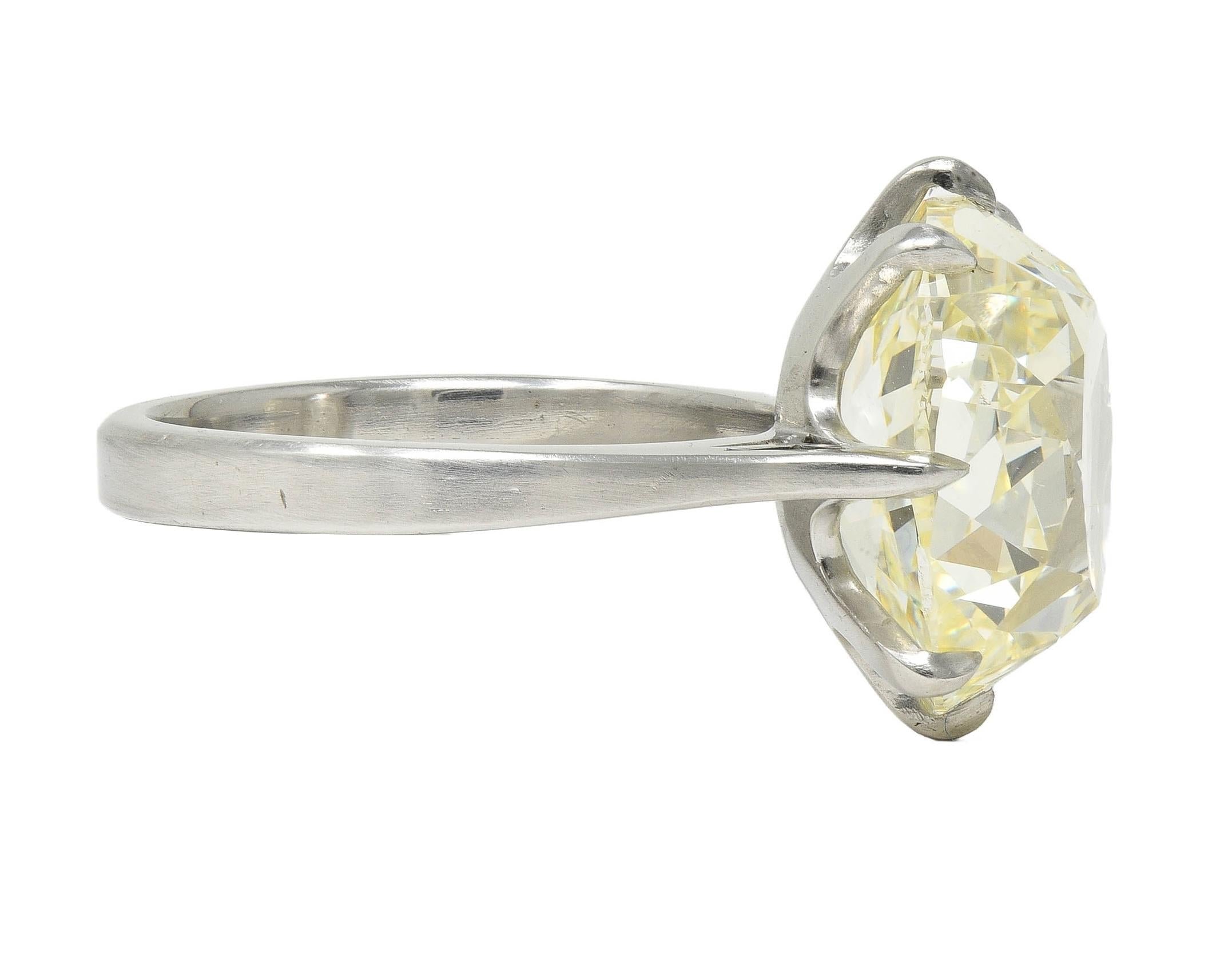 Wilson's Bespoke 10.18 CT Old Mine Butter Diamond™ Platinum Engagement Ring GIA