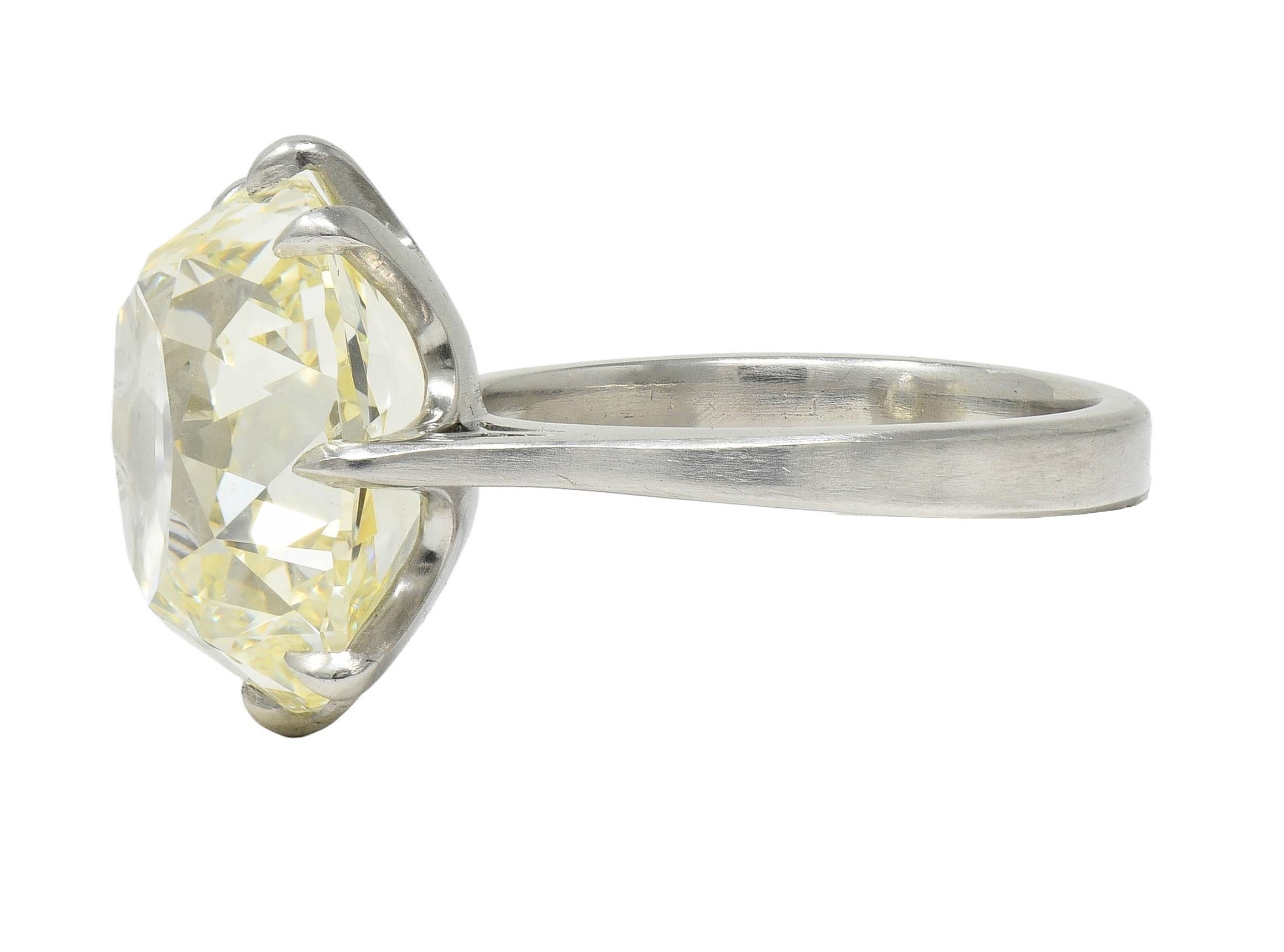 Wilson's Bespoke 10.18 CT Old Mine Butter Diamond™ Platinum Engagement Ring GIA