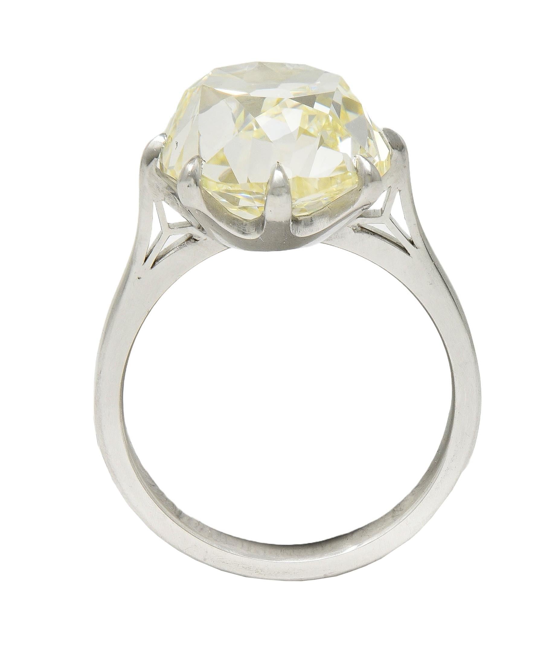 Wilson's Bespoke 10.18 CT Old Mine Butter Diamond™ Platinum Engagement Ring GIA