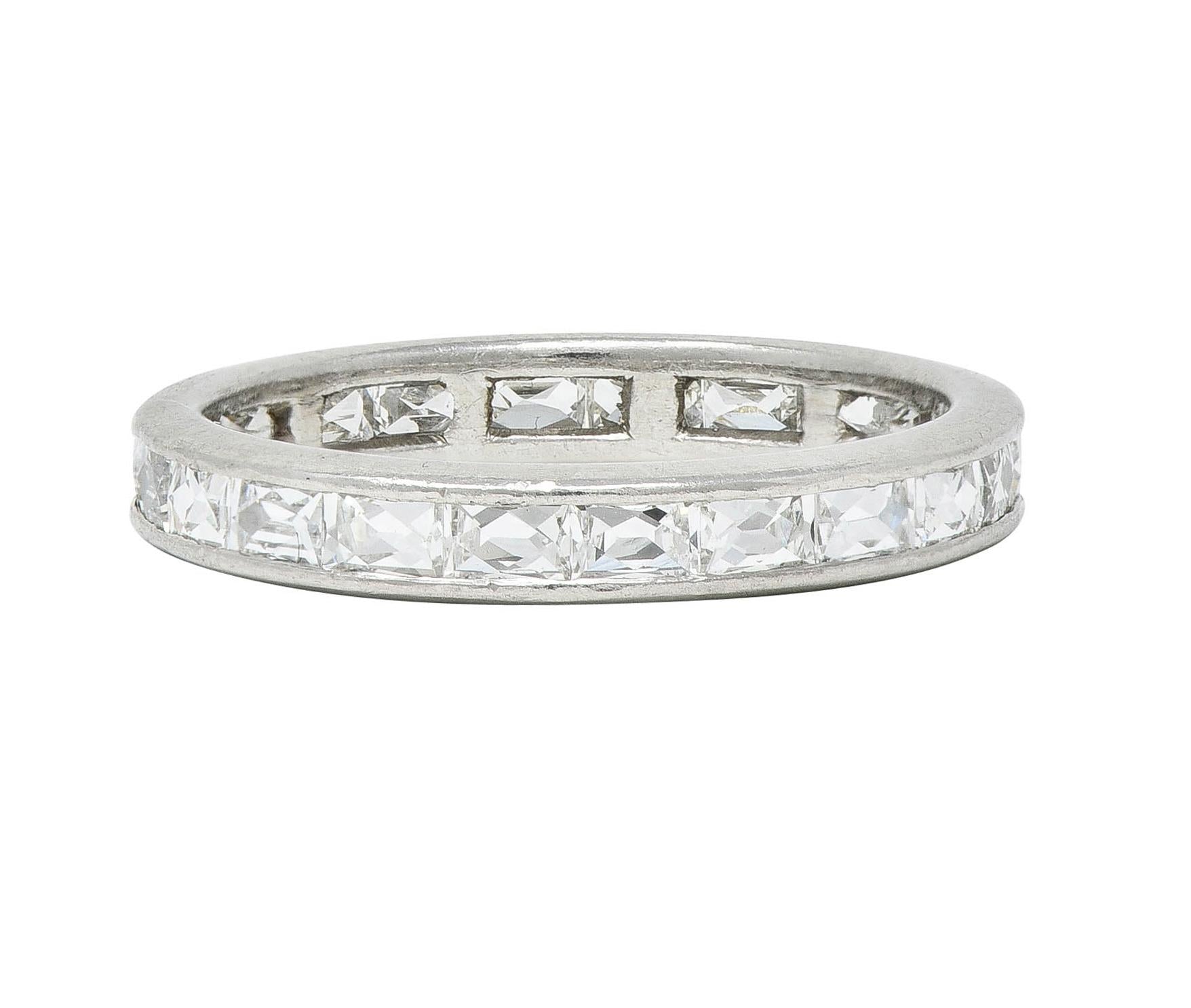 Neil Lane Couture French Cut 2.05 CTW Diamond Eternity Channel Band Ring