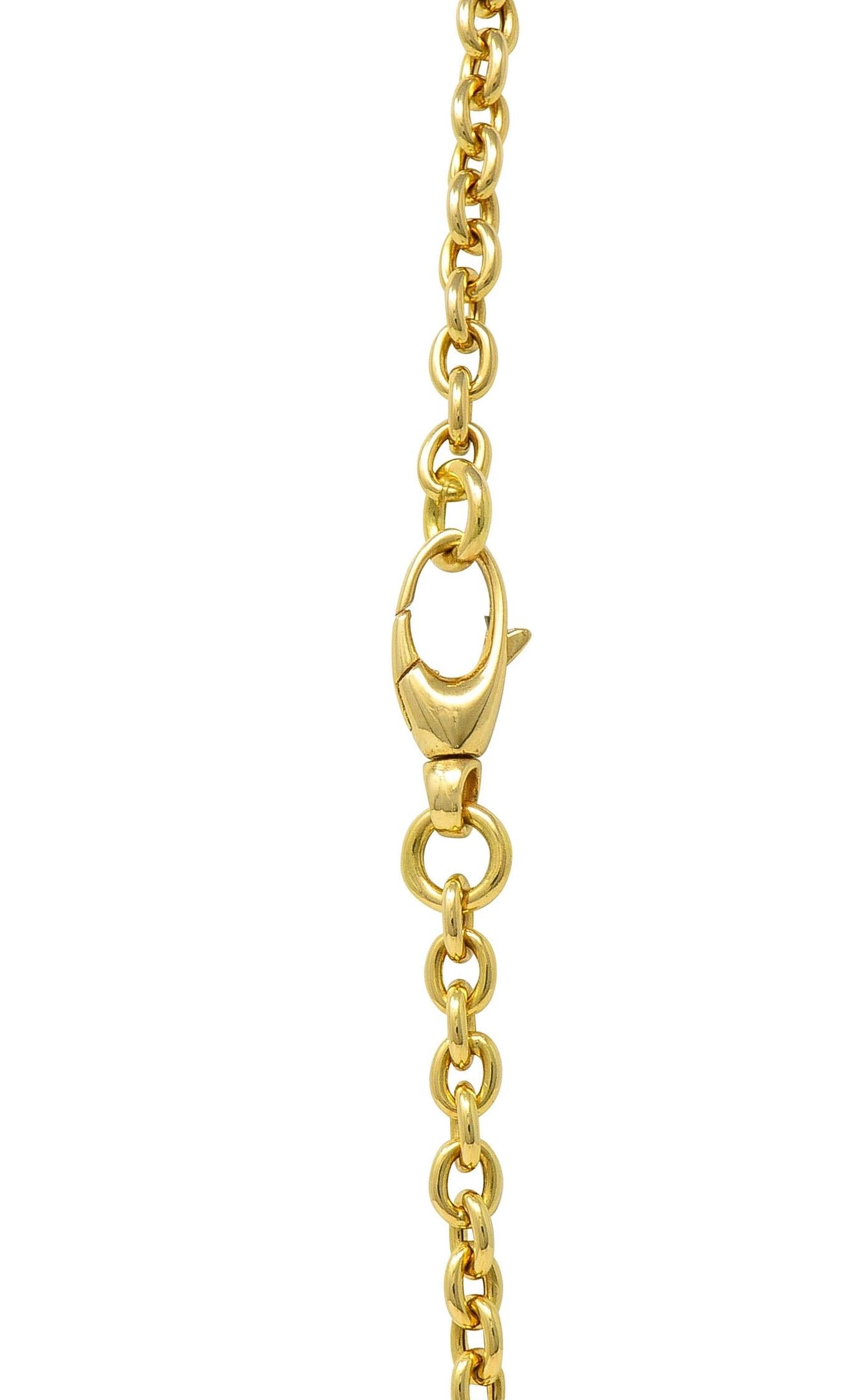 Gucci 1990's 18 Karat Yellow Gold Vintage Horsebit Long Chain Necklace